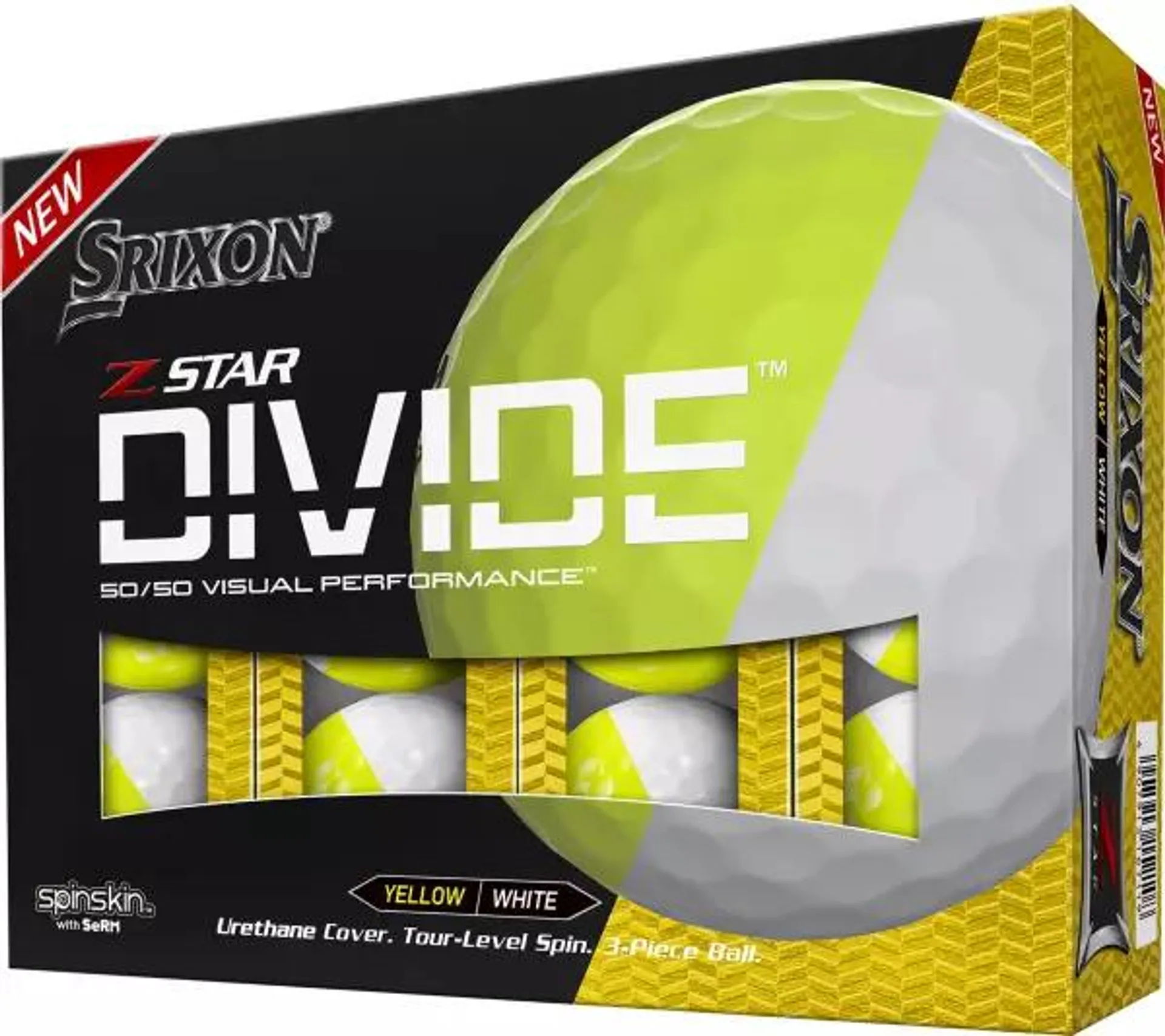Srixon 2022 Z-STAR Divide White/Yellow Golf Balls
