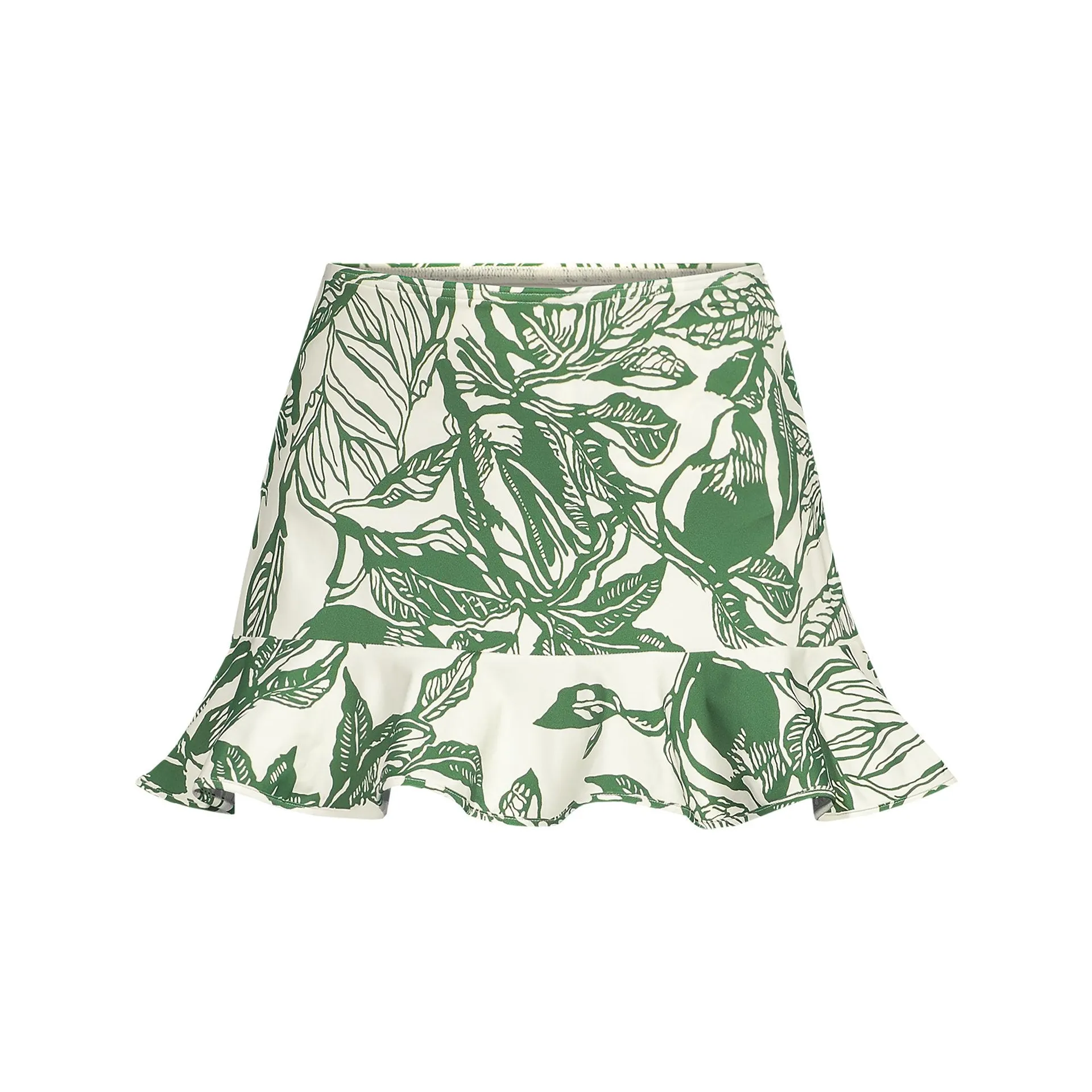Women's Ruffle Hem Mini Swim Skirt