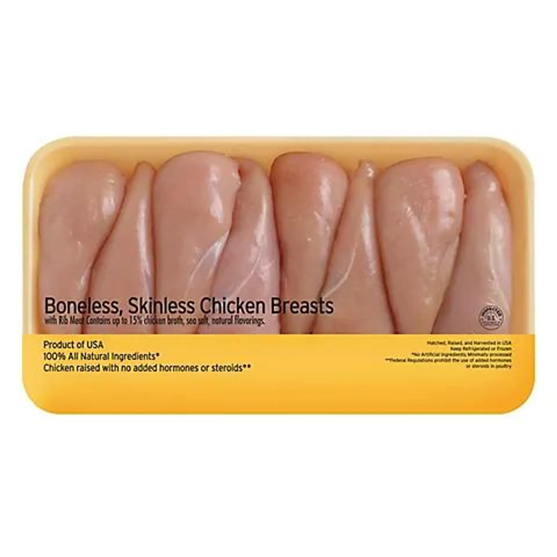 Boneless, Skinless Chicken Breasts with Rib Meat, 4.25 - 6.5 lbs.