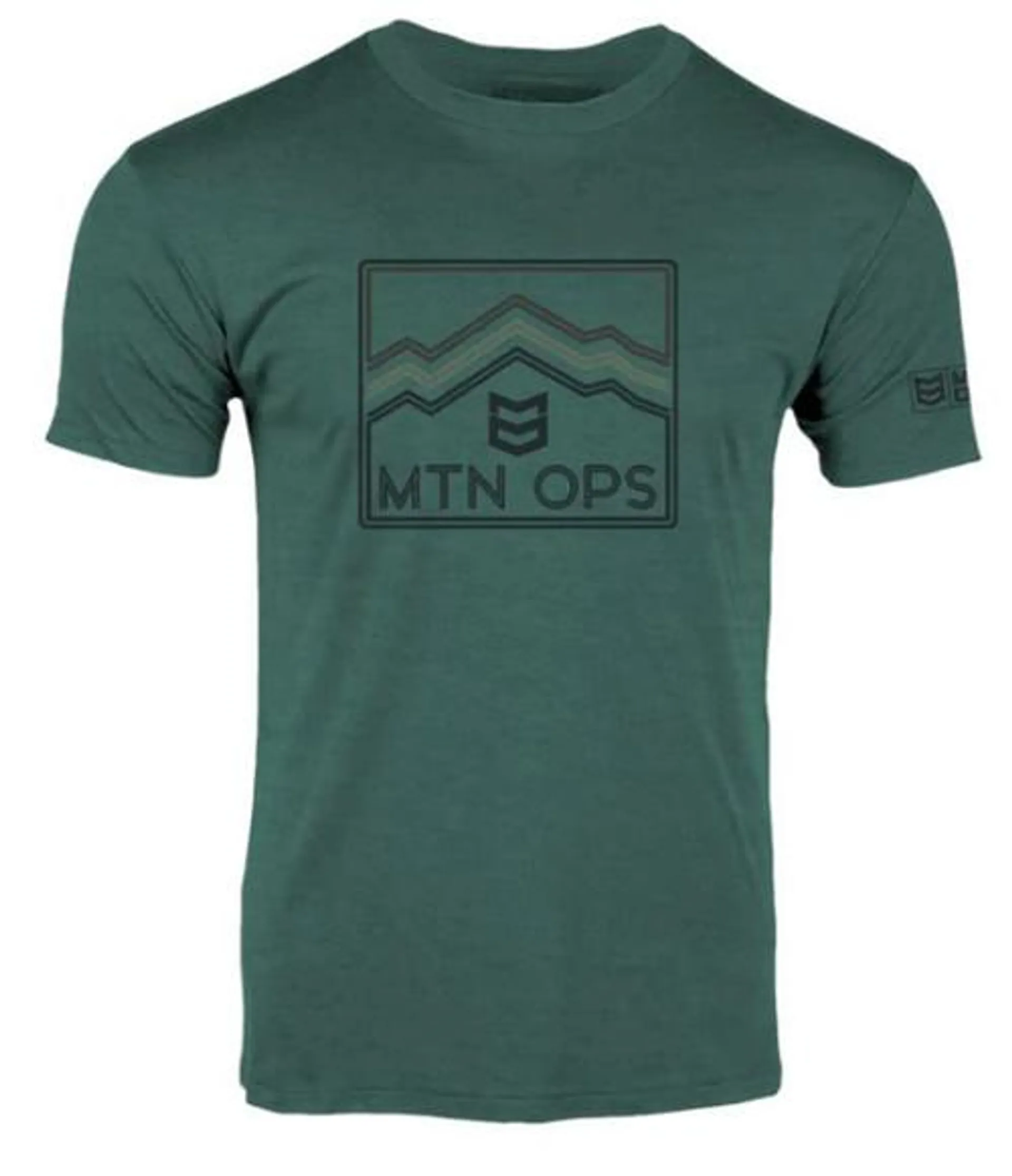 MTN Ops Men's 10K Short Sleeve T-Shirt in Heather Forest