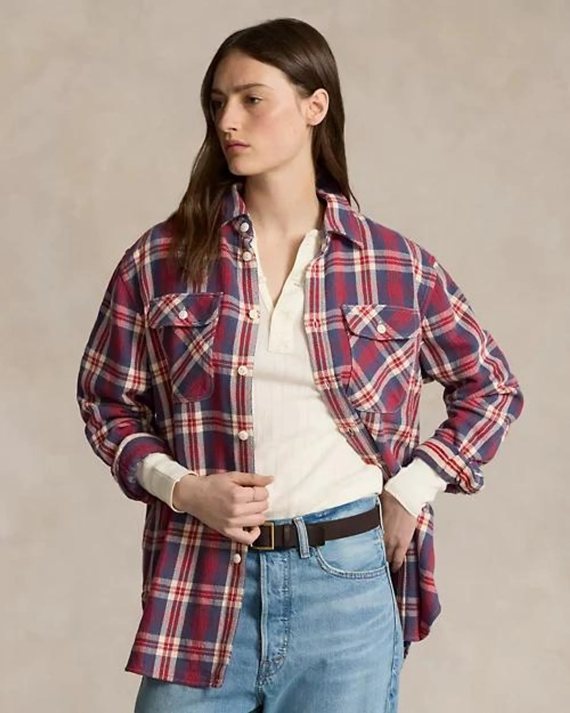 Plaid Cotton Twill Workshirt