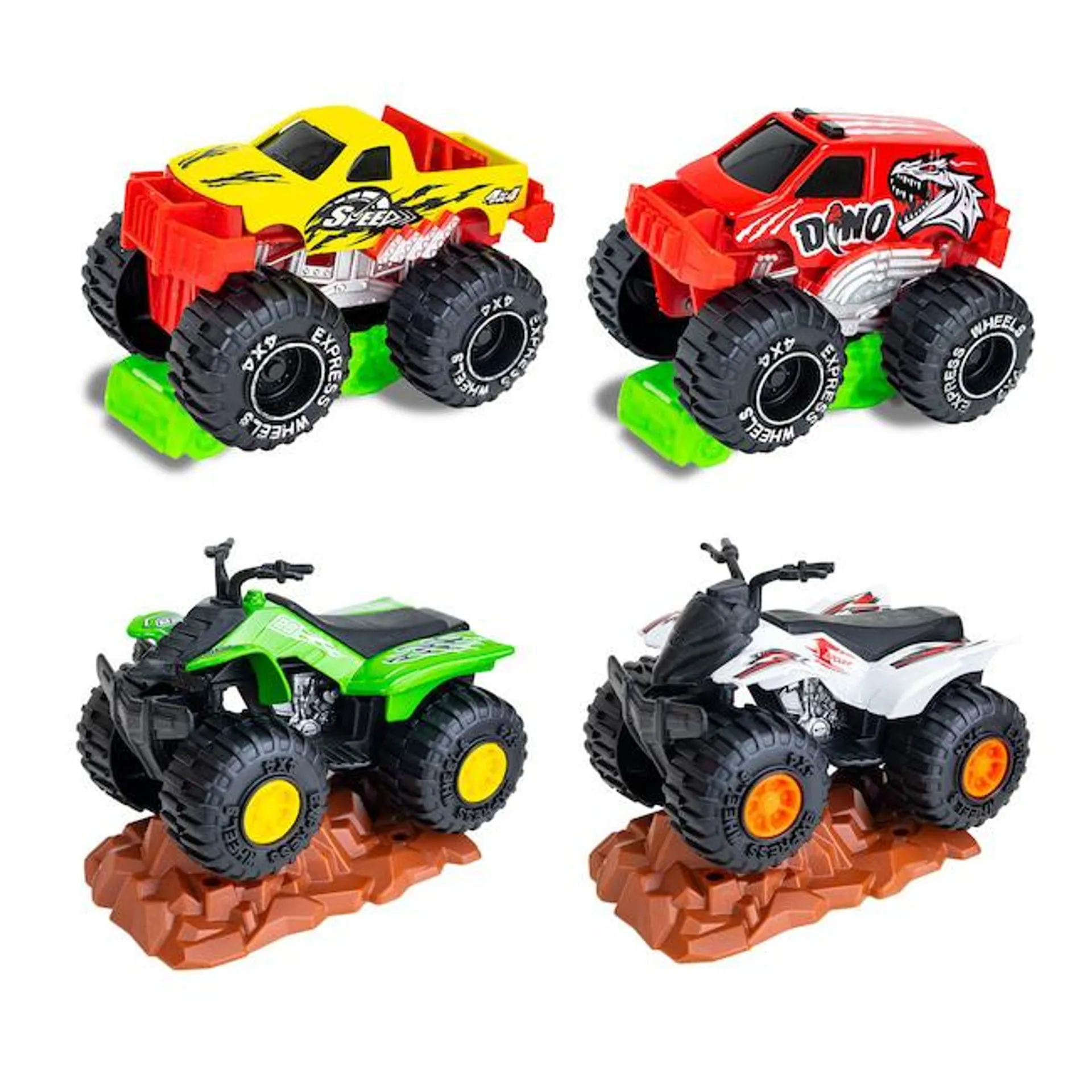 Assorted Monster Truck and ATV Toys