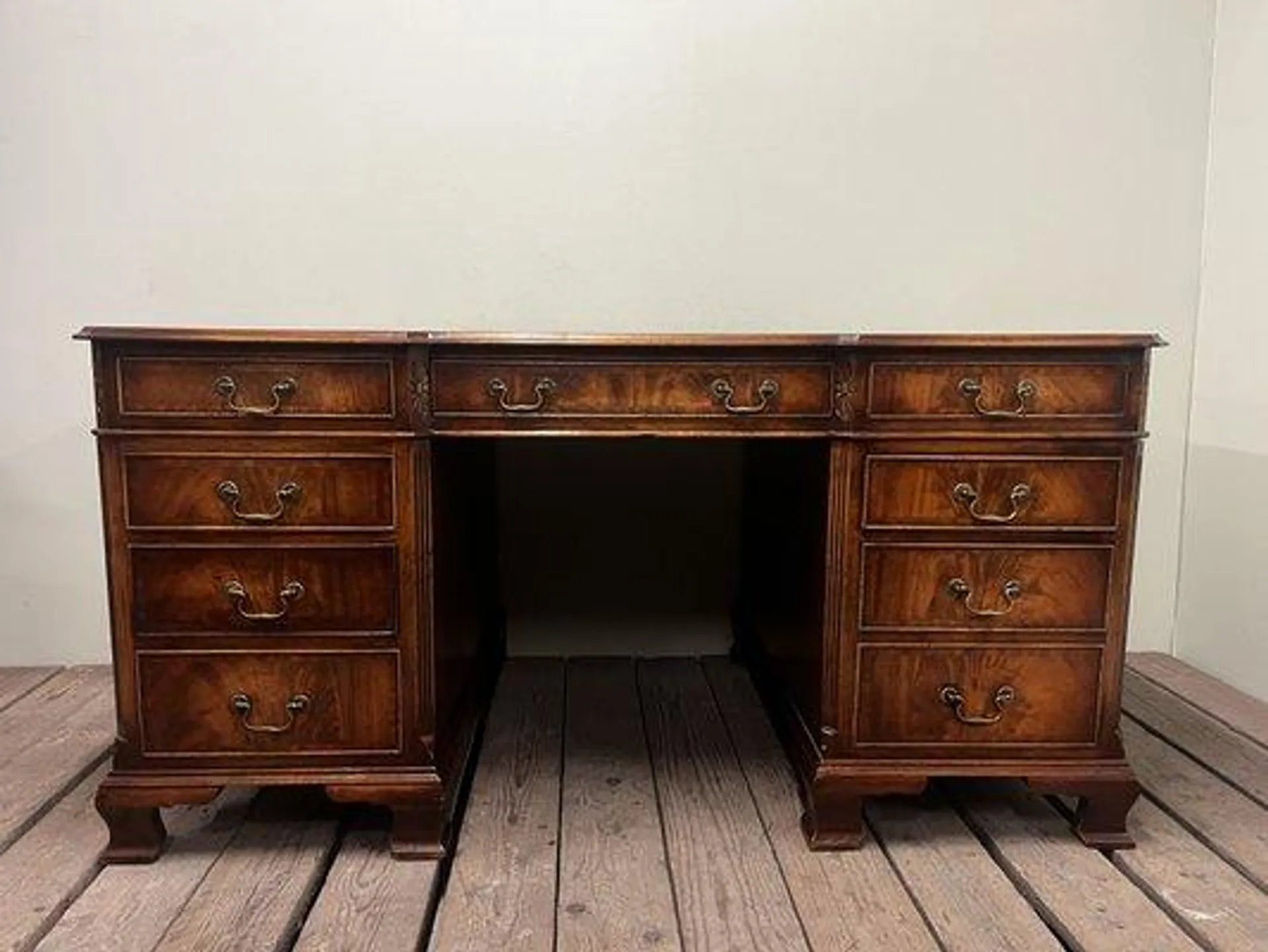 English Partner Desk from Reprodux, 1960s