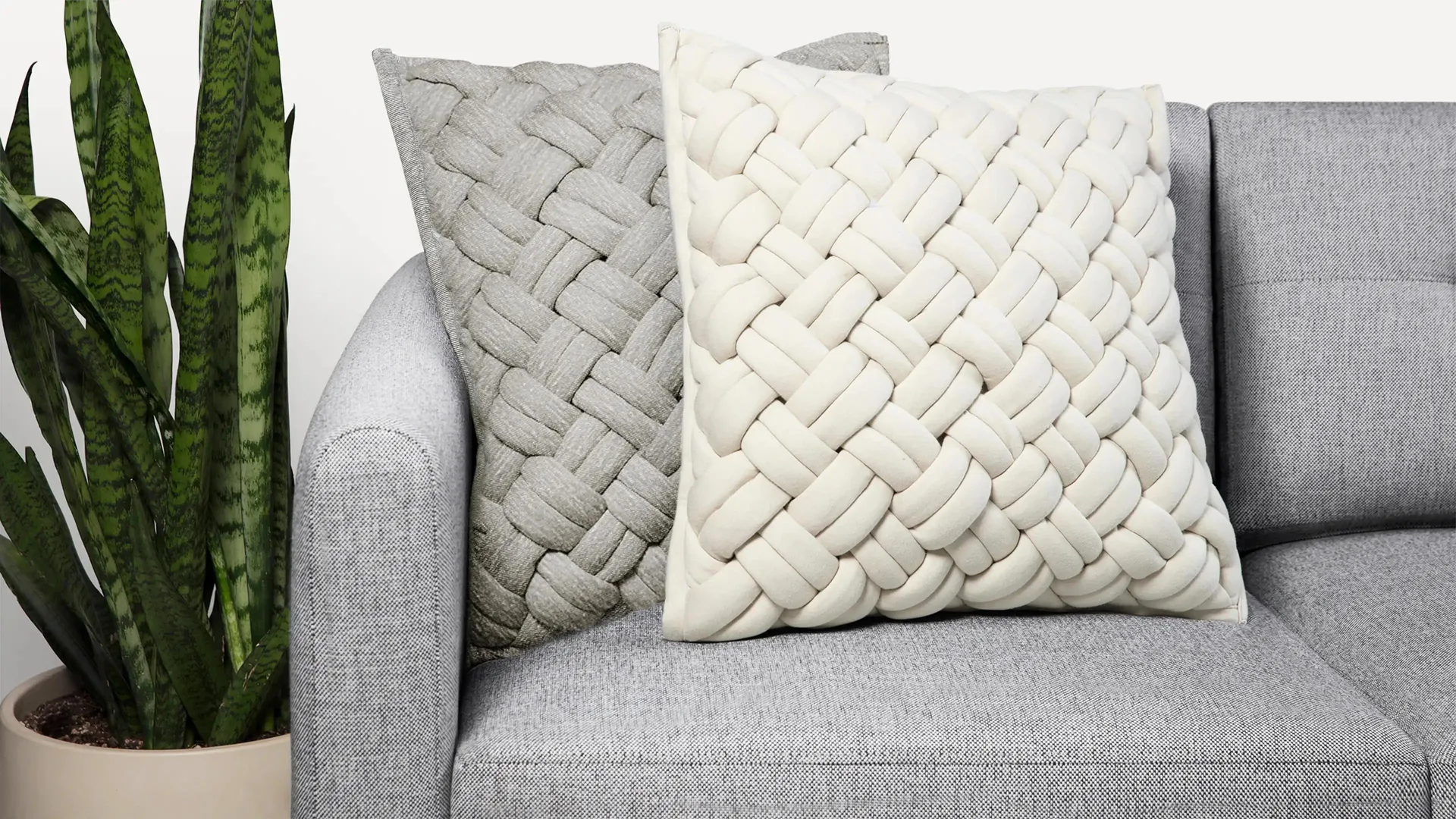 Pewter Interknit Jersey Pillow Cover