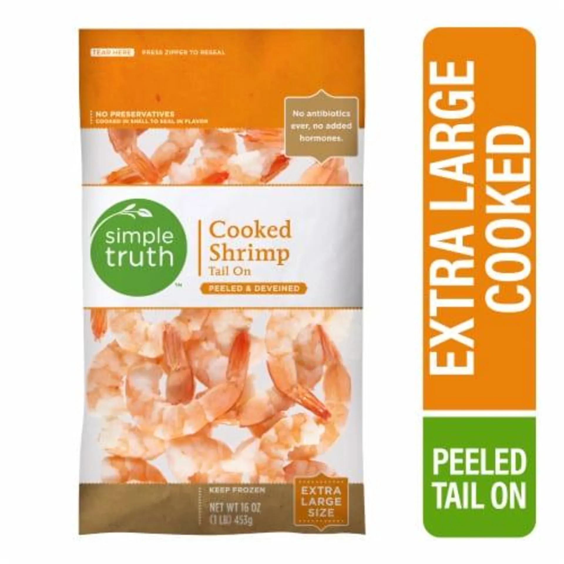 Simple Truth® Extra Large Shrimp Cooked Peeled & Deveined Tail On