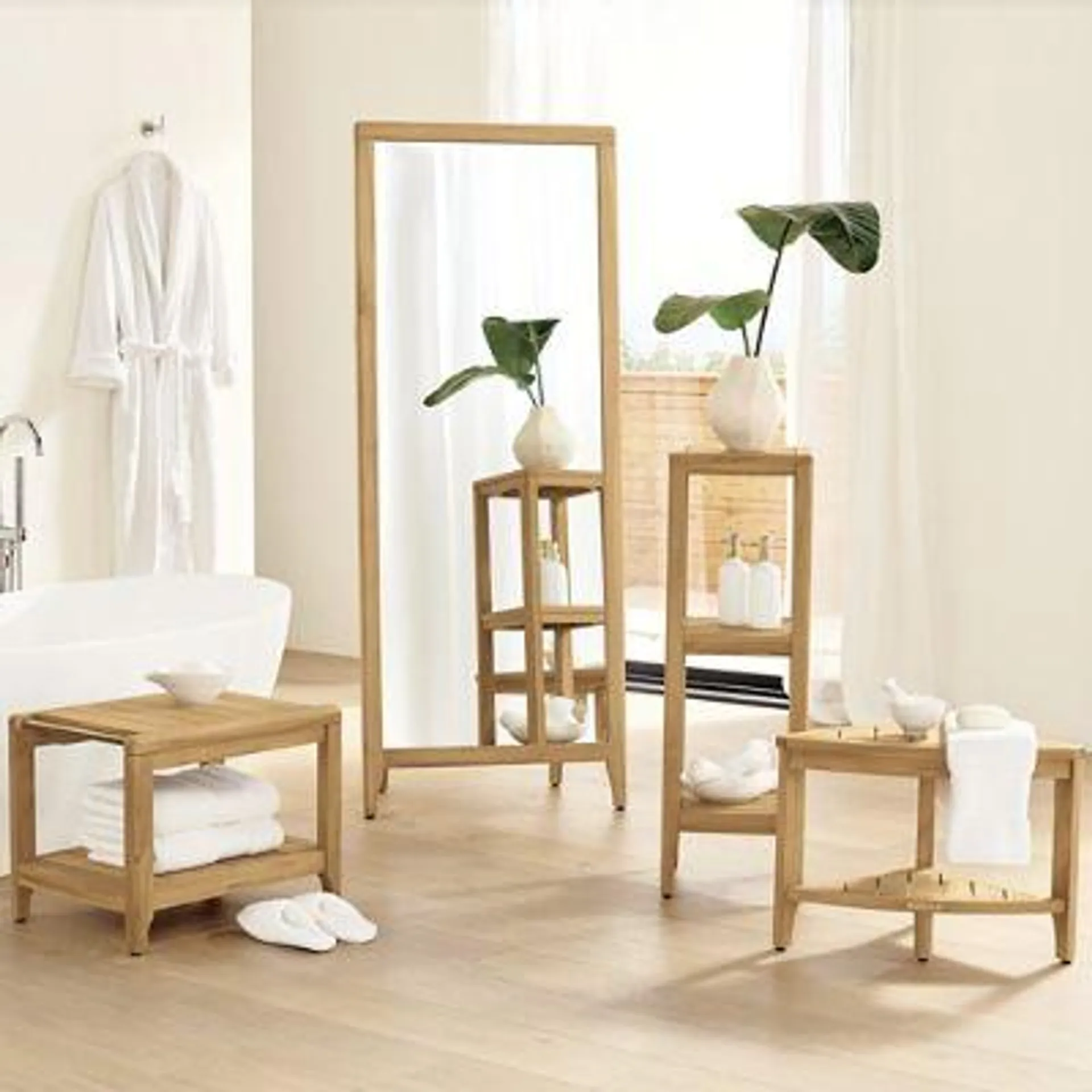 Miro Teak Bath Furniture Collection