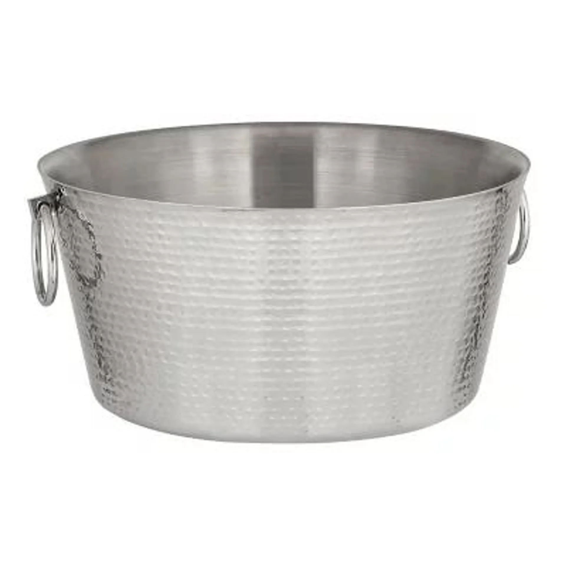 SKI 30 Quart Hammered Double Walled Stainless Steel Beverage Tub