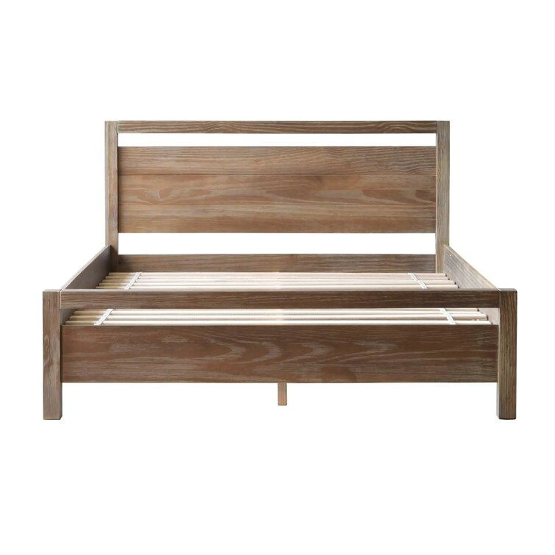 Loft Solid Wood Panel Bed