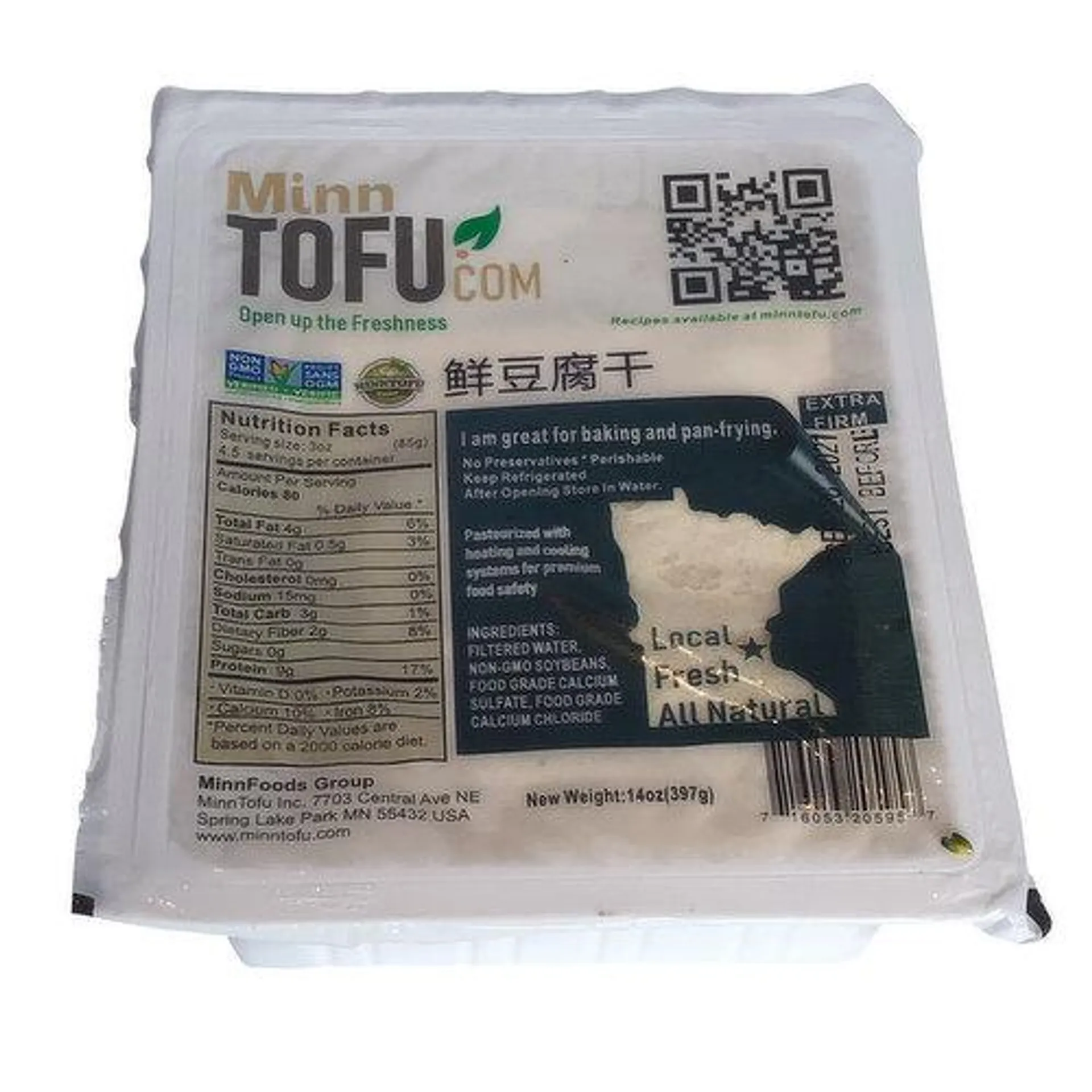Minn Extra Firm Tofu, 14 Ounce