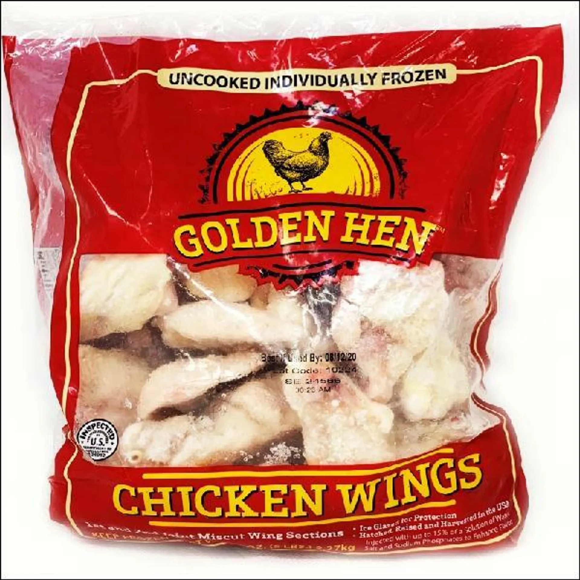 Bogopa Golden Hen IQF Snack Wings 5lb Bag