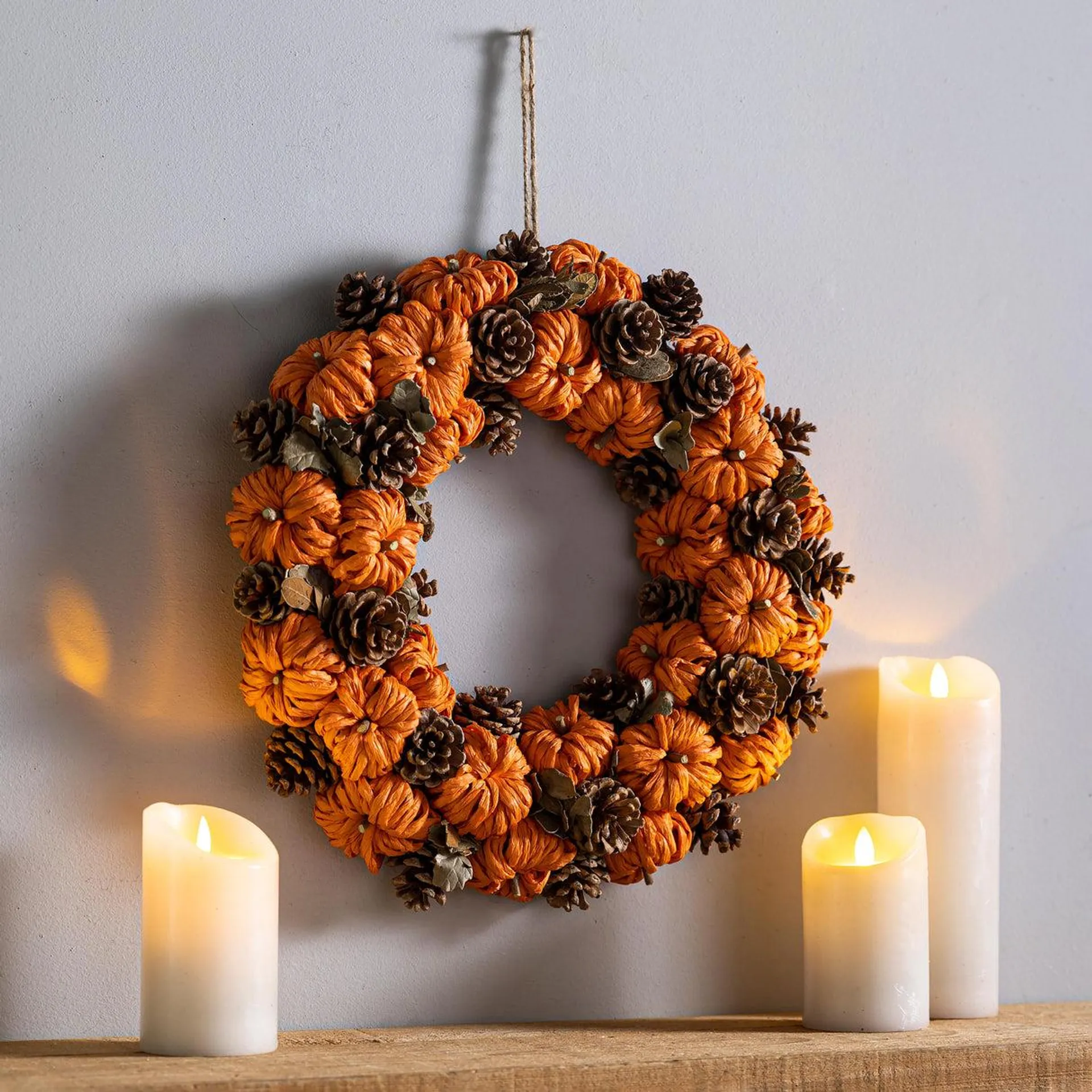 Pumpkin & Pinecone Wreath