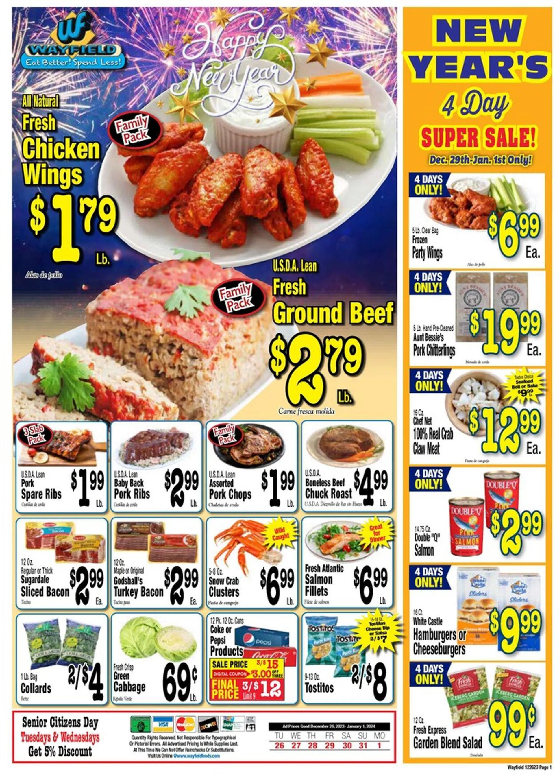 Weekly ad Wayfield from December 26 to January 1 2024 - Page 1
