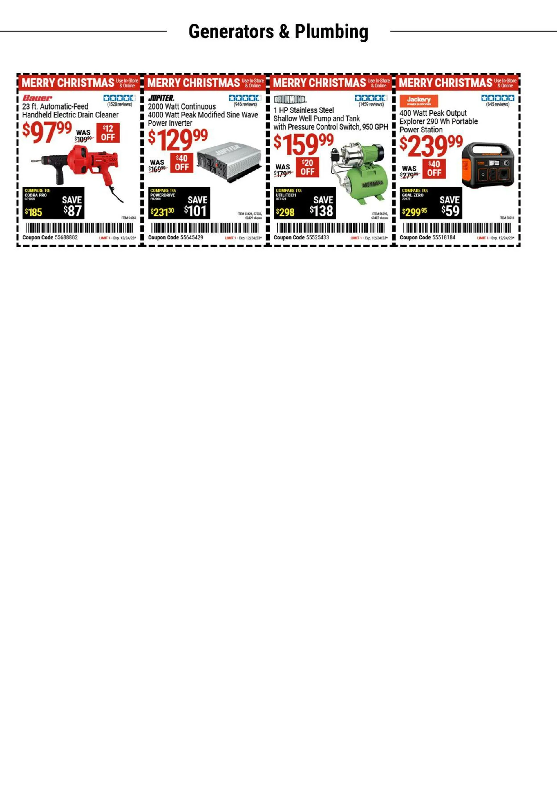 Weekly ad Harbor Freight Current weekly ad from December 11 to December 26 2023 - Page 4