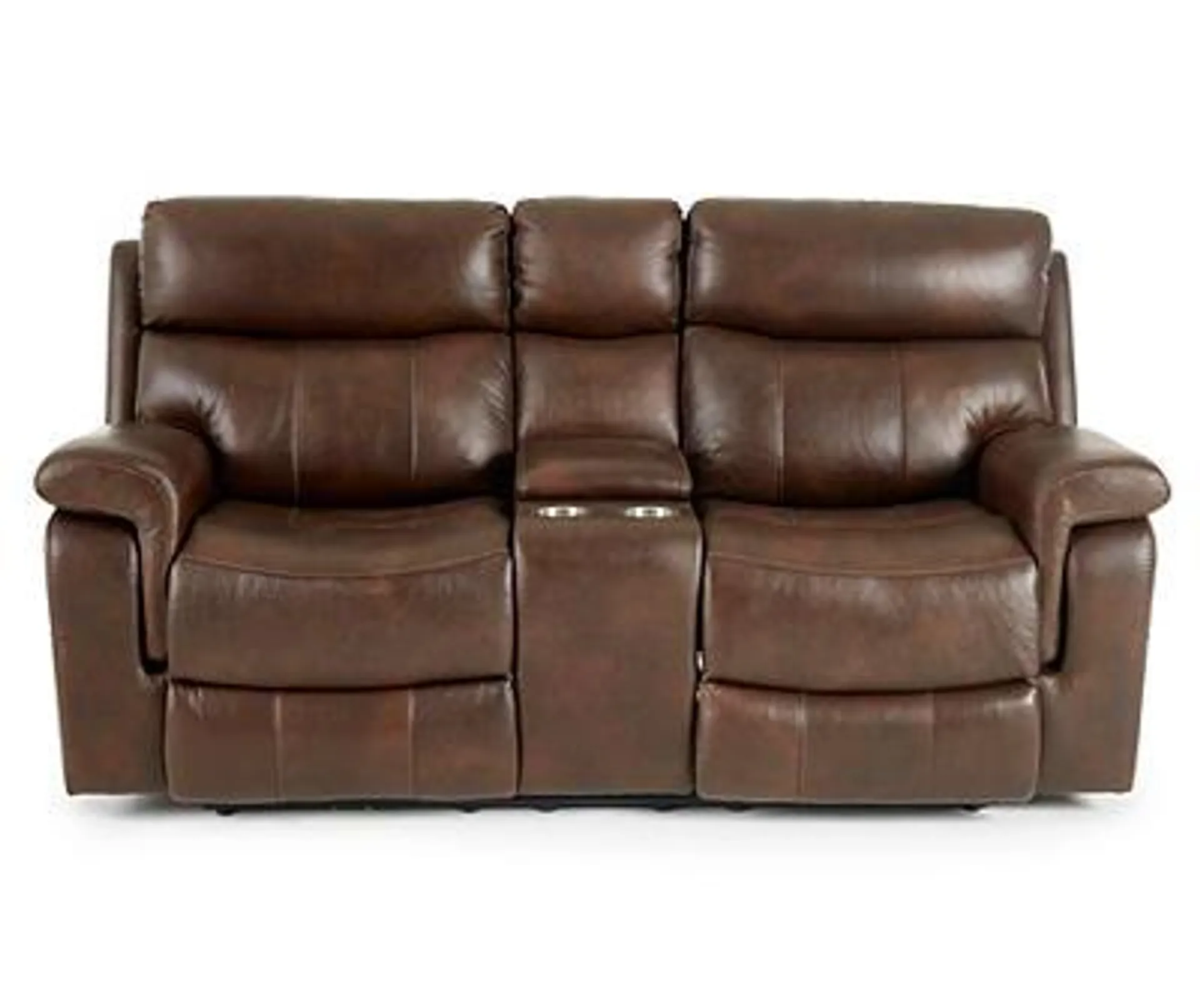 Wellsley Leather Power Reclining Console Loveseat