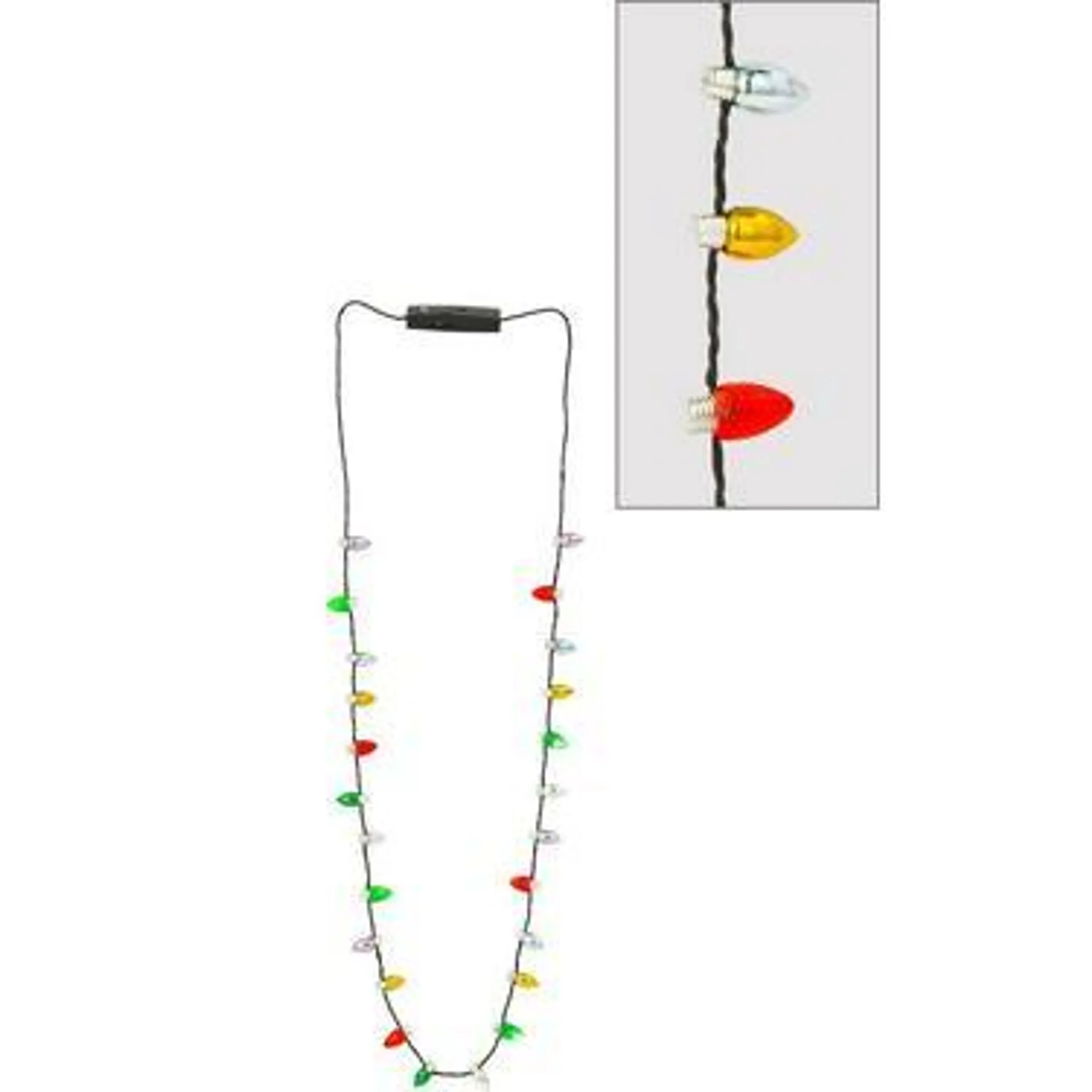 Light-Up Christmas Lights Necklace