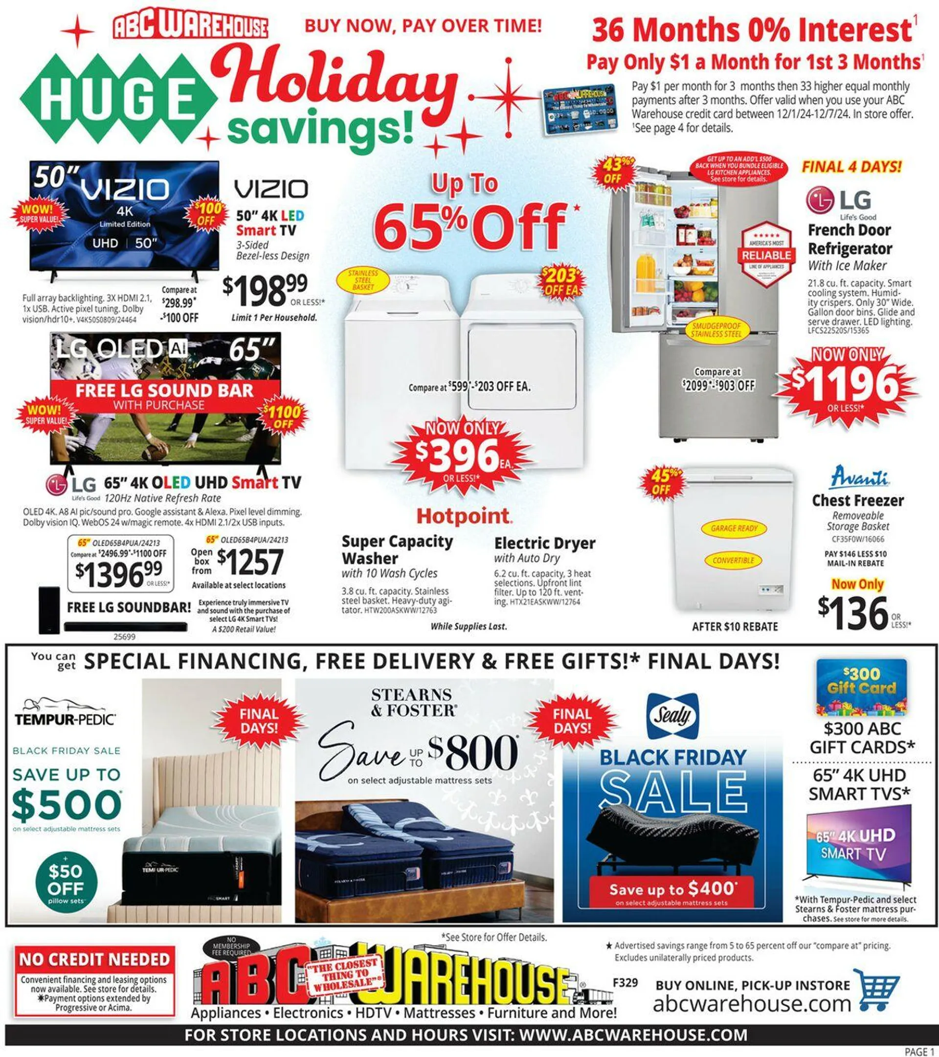 ABC Warehouse Current weekly ad - 1