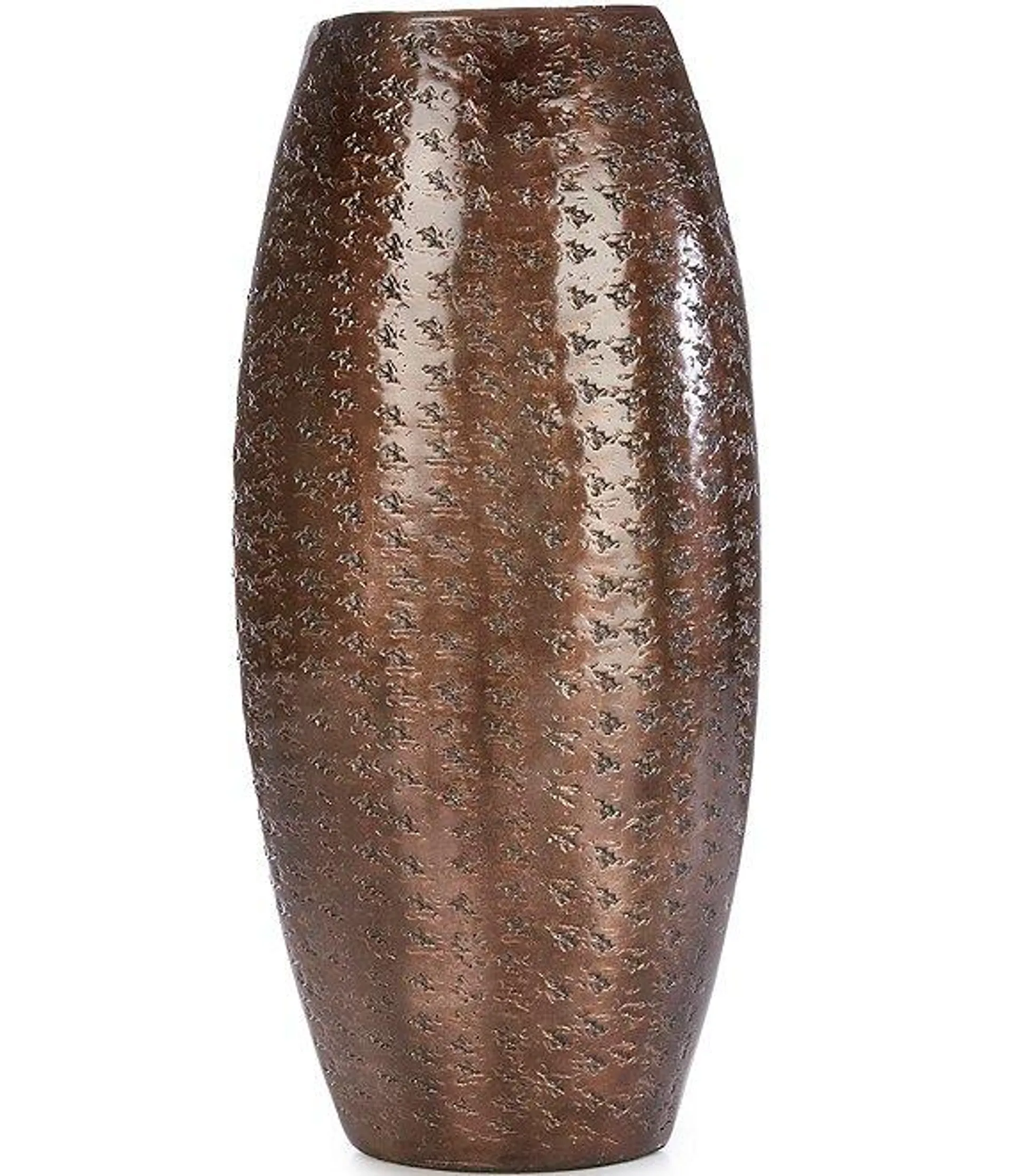 Festive Fall Collection Narrow Hammered Metal Vase