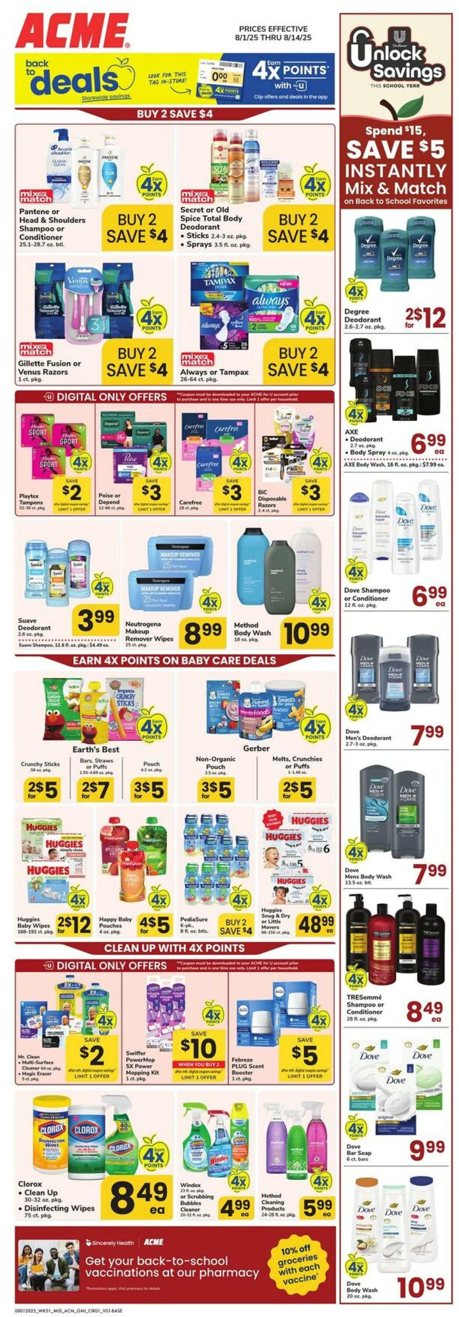 Weekly ad Acme Current weekly ad from August 1 to August 14 2025 - Page 1