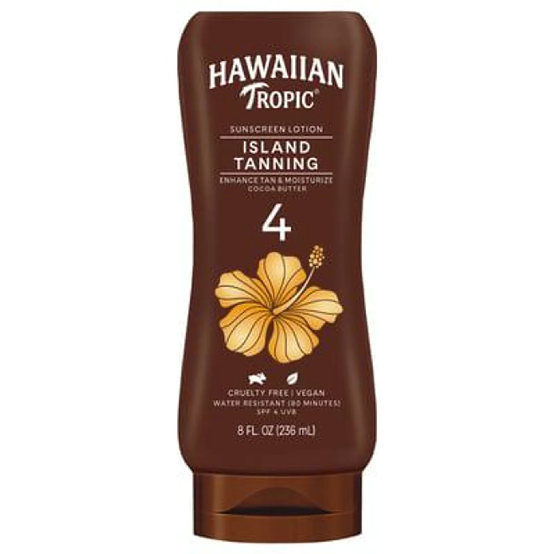 Hawaiian Tropic, Sunscreen Lotion, Island Tanning, SPF 4