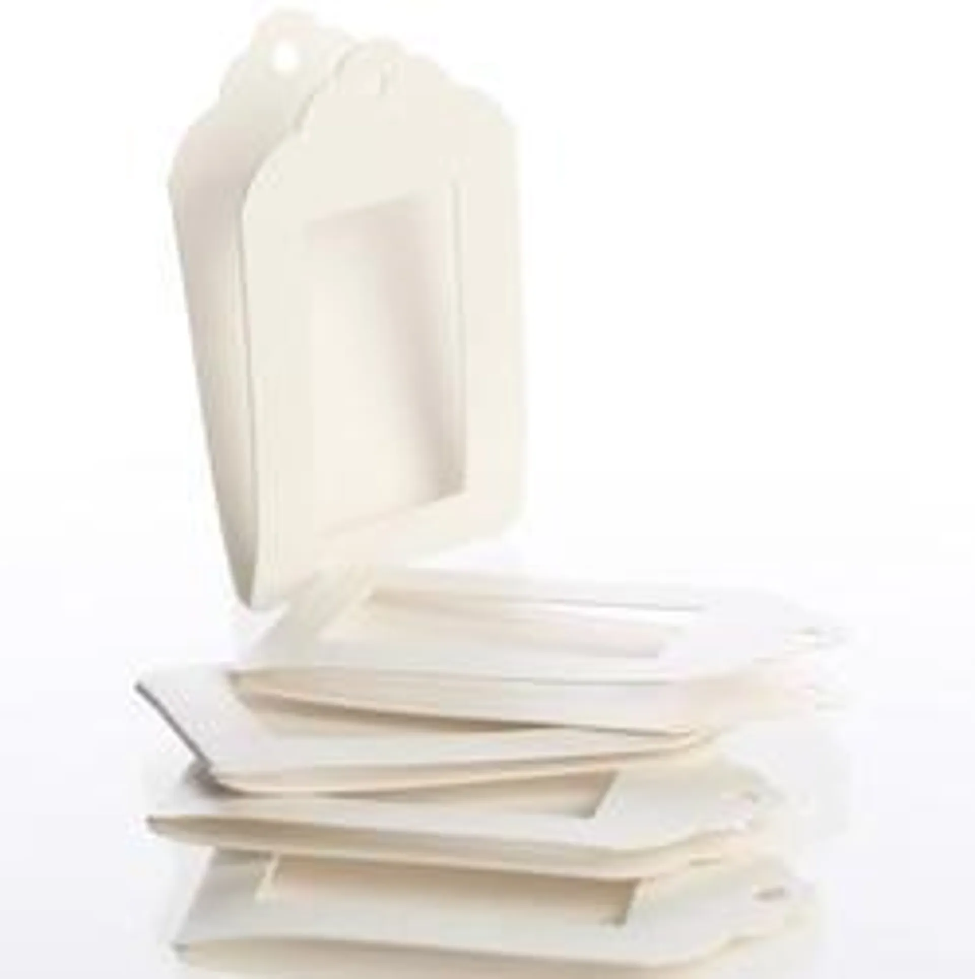 Scalloped White Frame Tags (Package of 5 pieces)