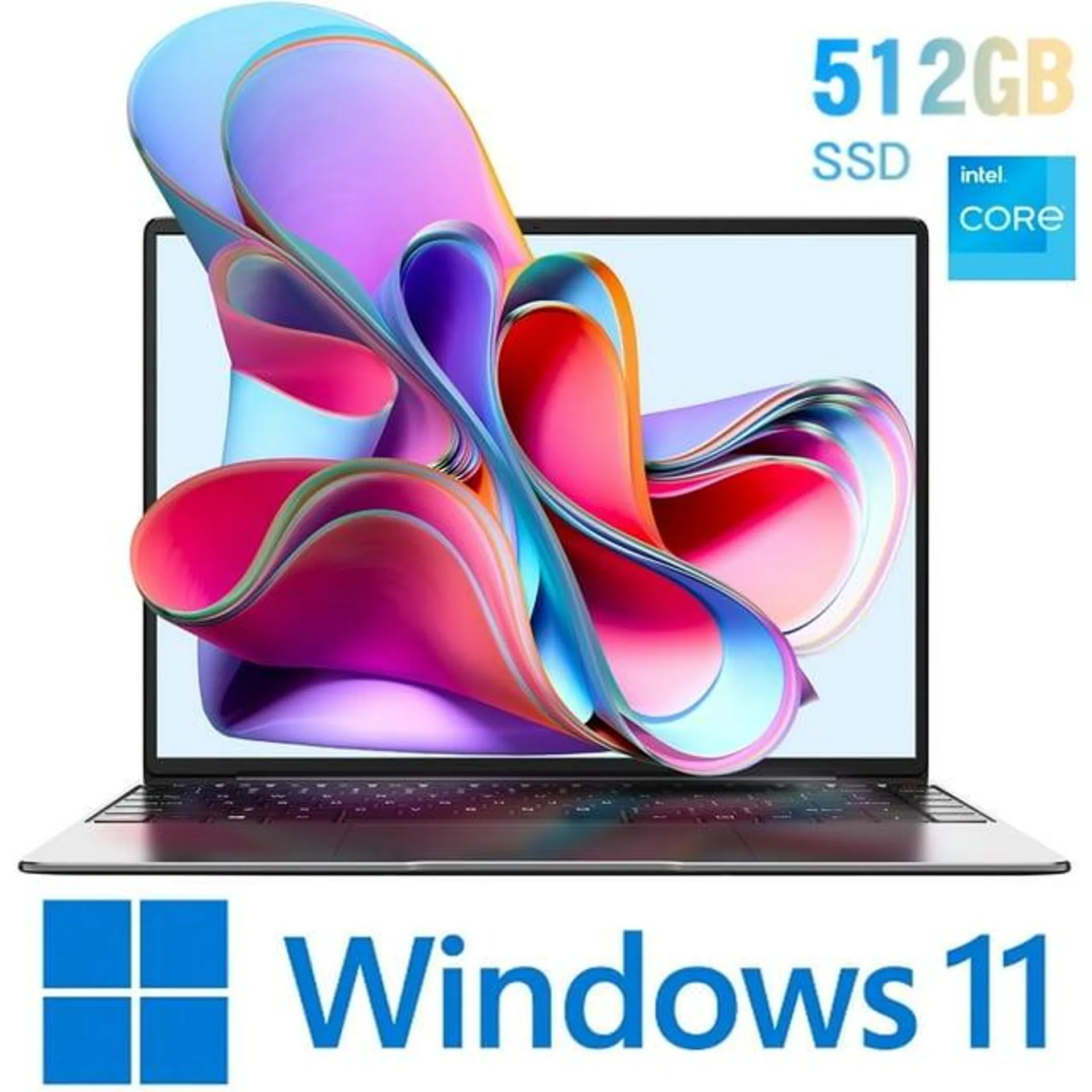 CHUWI GemiBook Plus 15.6" Laptop 512GB SSD 16GB DDR5,12th Gen Intel N100,2K IPS Display,Quad Core,Windows 11 Gaming Notebook Computer,3.4GHz,Wifi 6,1920*1080