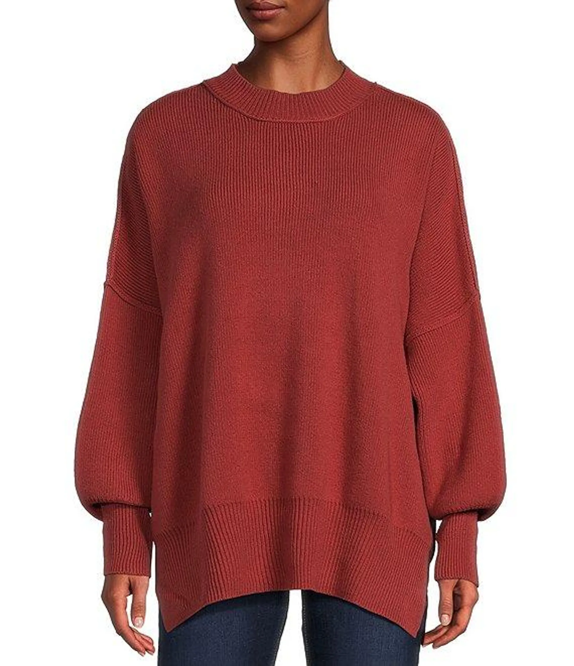 Oversized Crew Neck Pullover Sweater