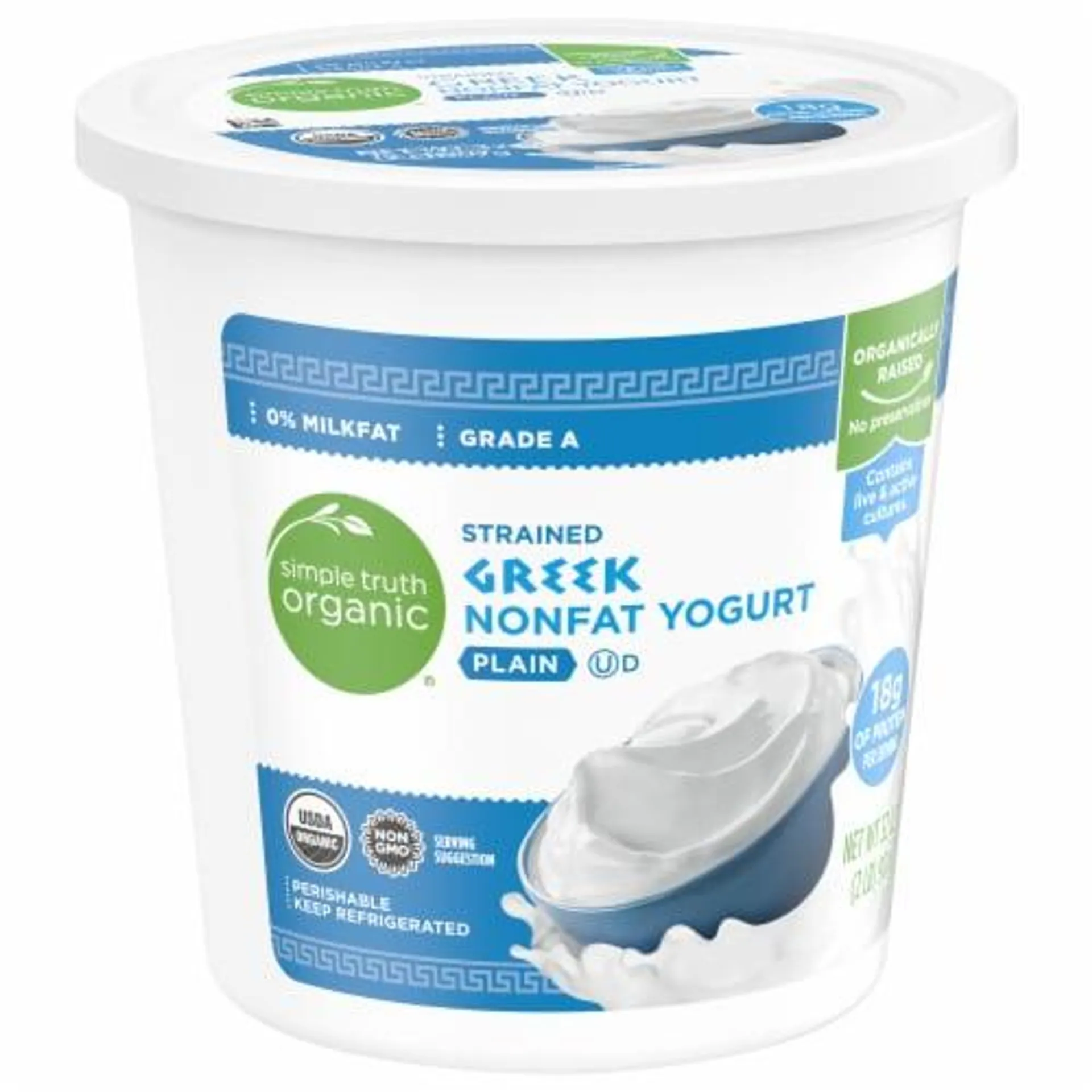 Simple Truth Organic® Plain Nonfat Greek Yogurt Tub