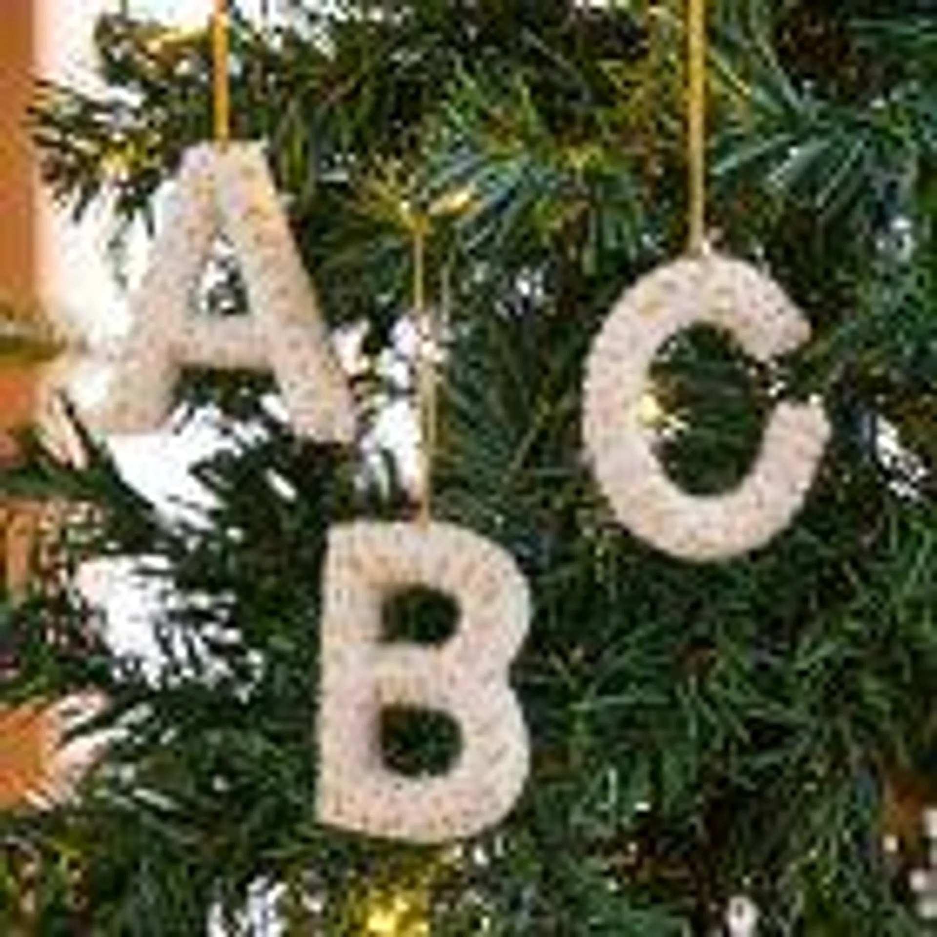 Felt Monogram Ornaments