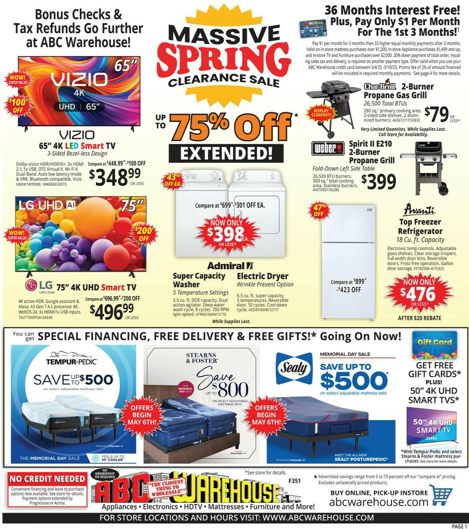 ABC Warehouse Current weekly ad - 1
