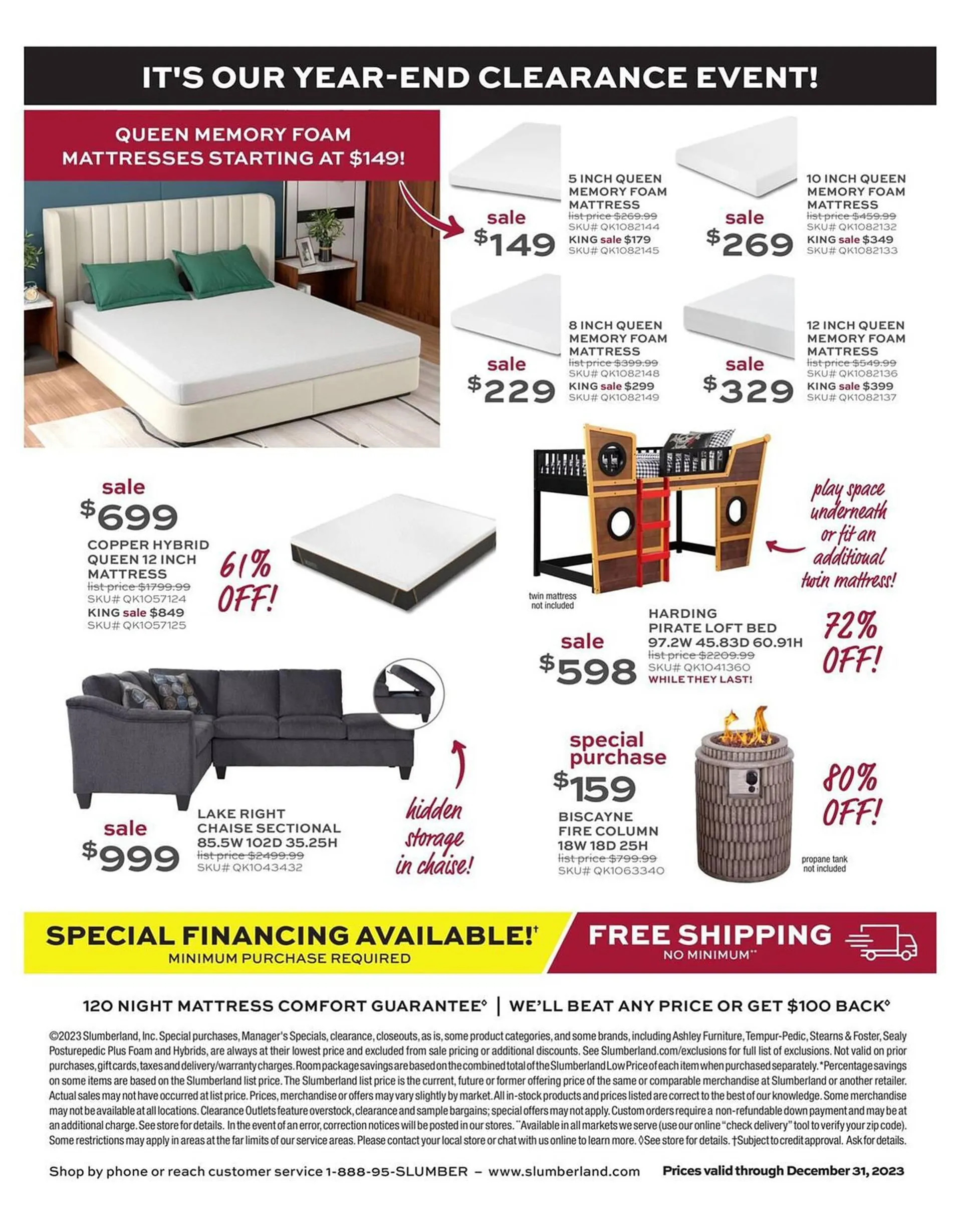 Weekly ad Slumberland Furniture Weekly Ad from December 13 to December 31 2023 - Page 2