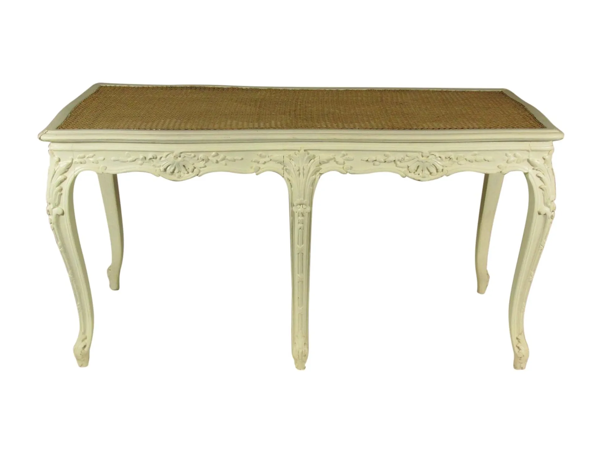 19th-C. French Painted Bench