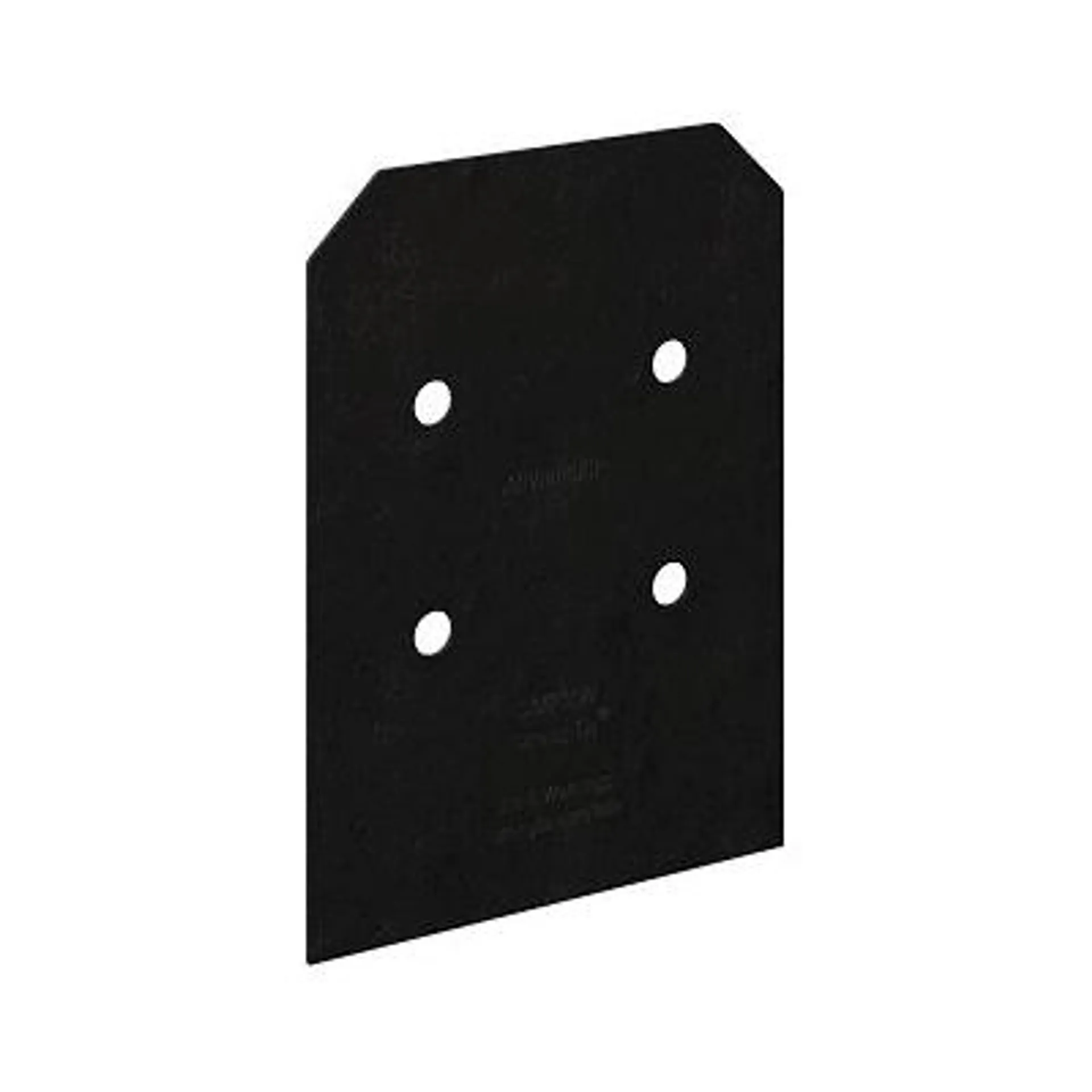 Outdoor Accents Avant Series APVB88DSP Post Base Side Plate, 12 ga Gauge, Steel, Black, ZMAX