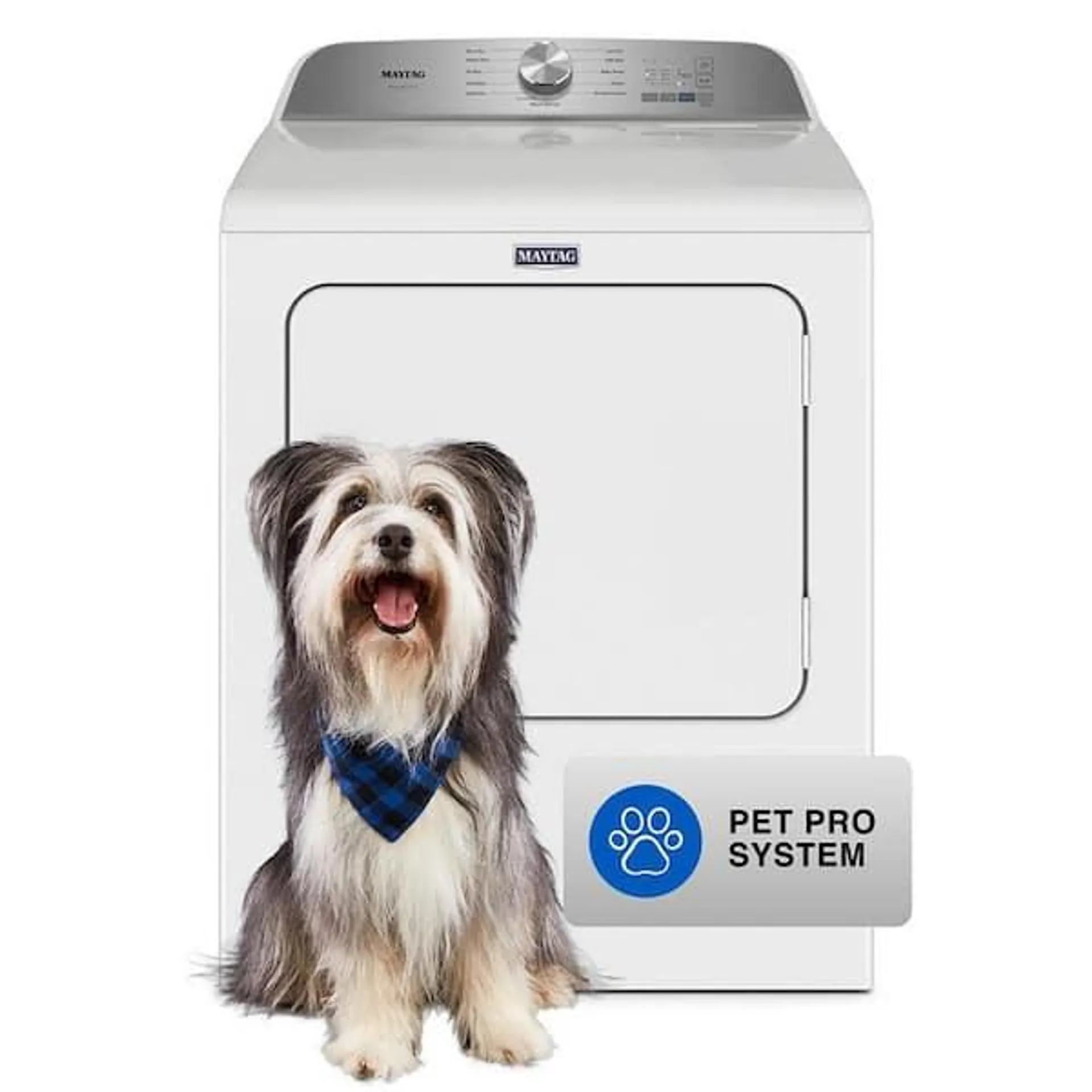 7.0 cu. ft. Vented Pet Pro Electric Dryer in White