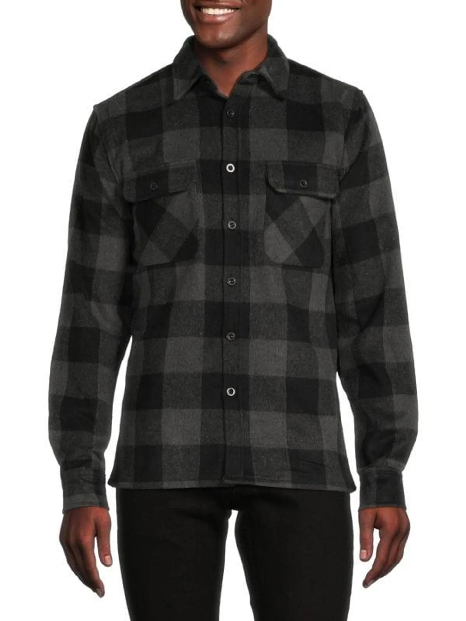 Scarface Checked Flannel Button Down Shirt