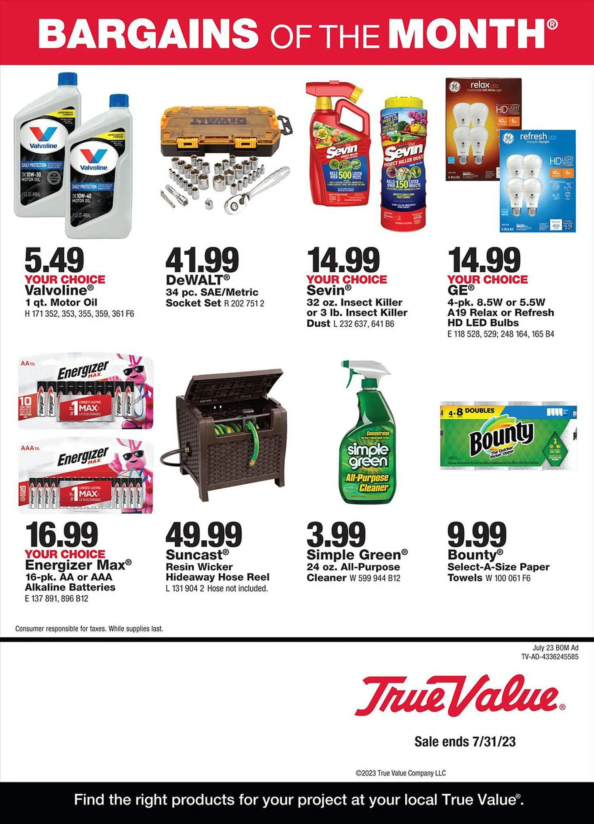 Weekly ad True Value Catalog from July 1 to September 30 2023 - Page 1