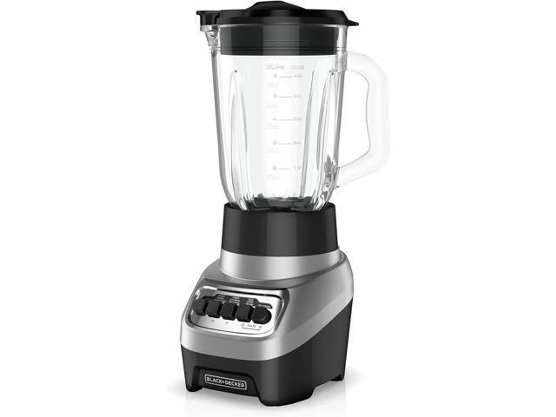 BLACK+DECKER PowerCrush Countertop Blender, BL1230SG, 6-Cup Glass Jar, 4 Speed Settings, Dishwasher Safe, 700W Motor