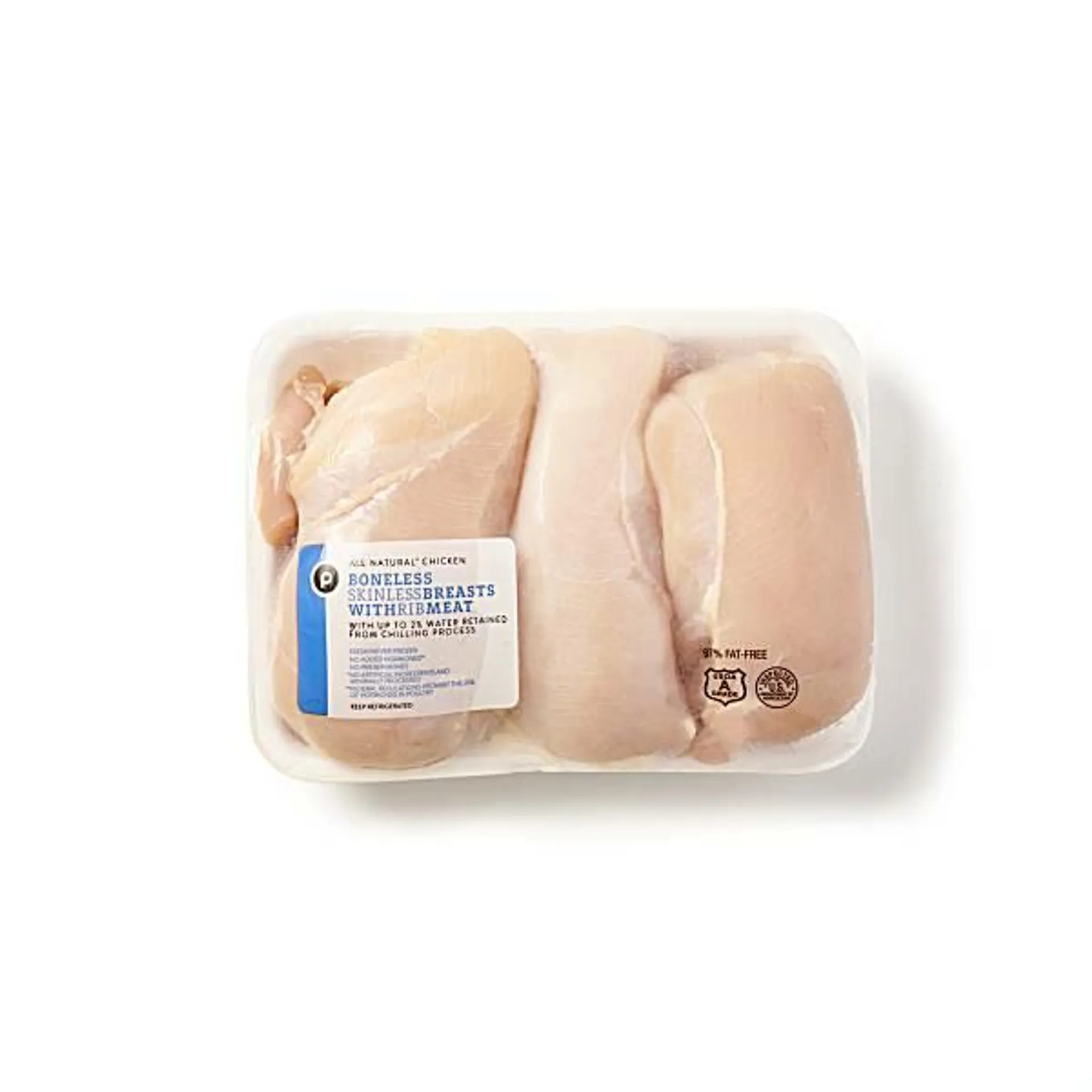 Publix Boneless Skinless Chicken Breast, USDA Grade A, 97% Fat Free