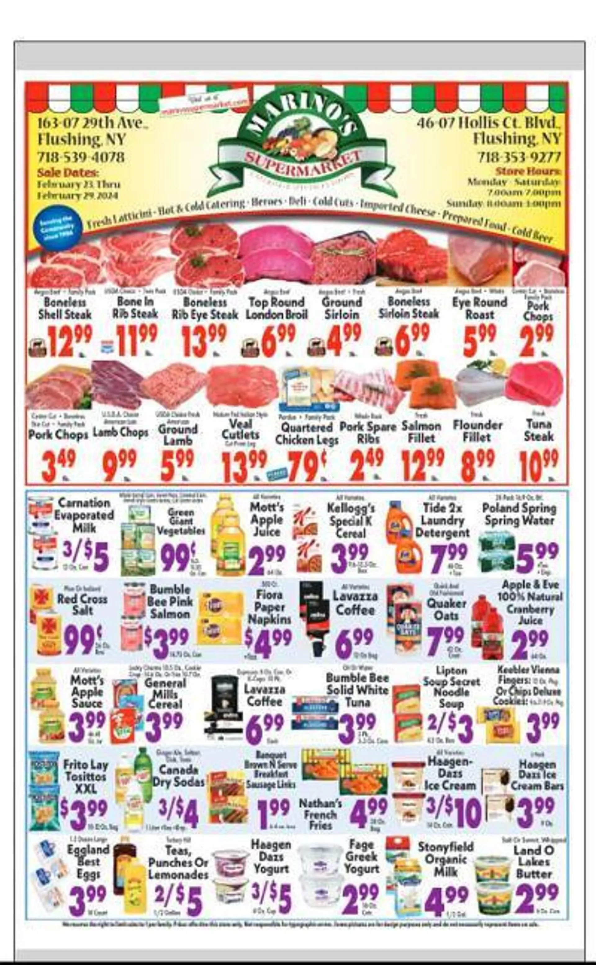 Weekly ad Marino's Supermarket Weekly Ad from February 23 to February 29 2024 - Page 