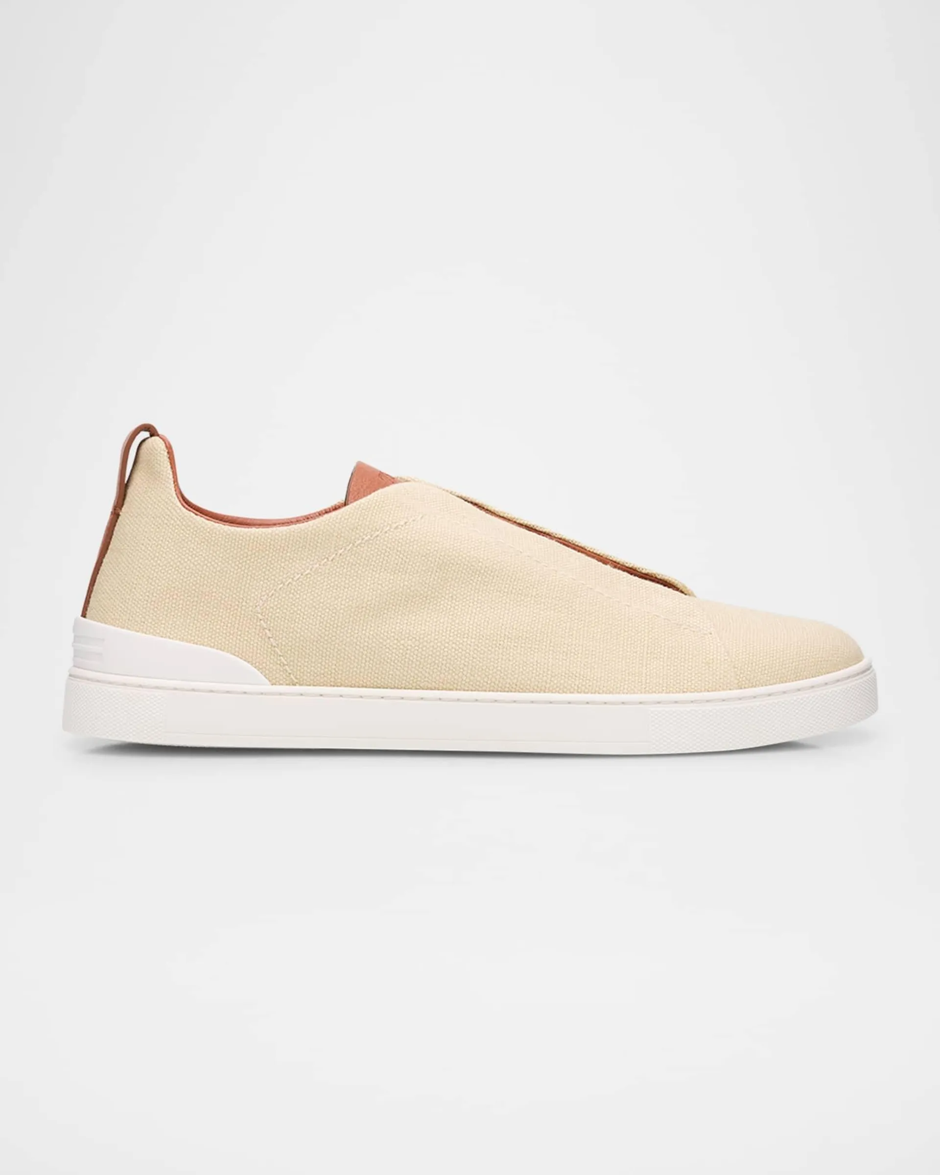 Men's Triple Stitch Linen Slip-On Sneakers