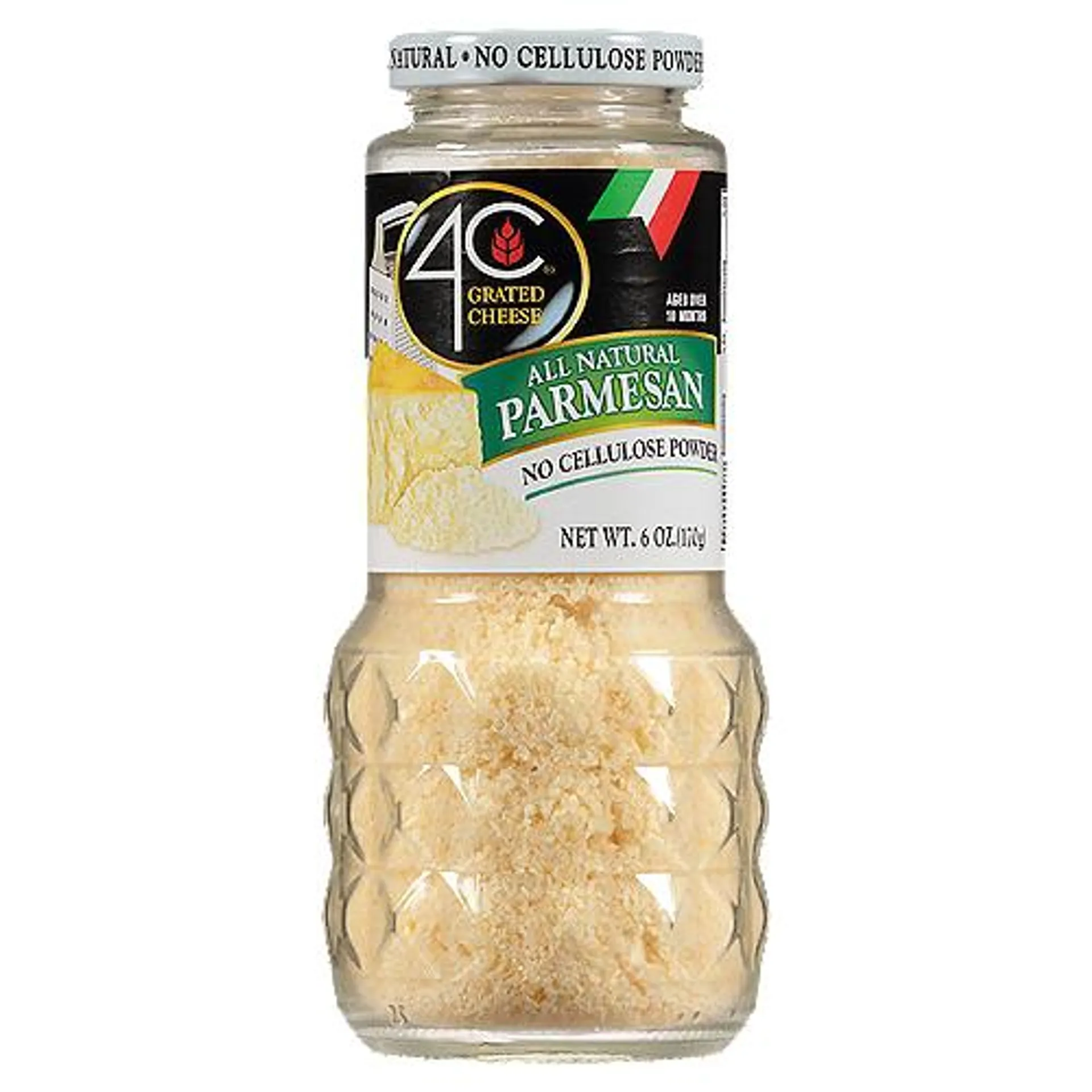 4C All Natural Parmesan Grated Cheese, 6 oz