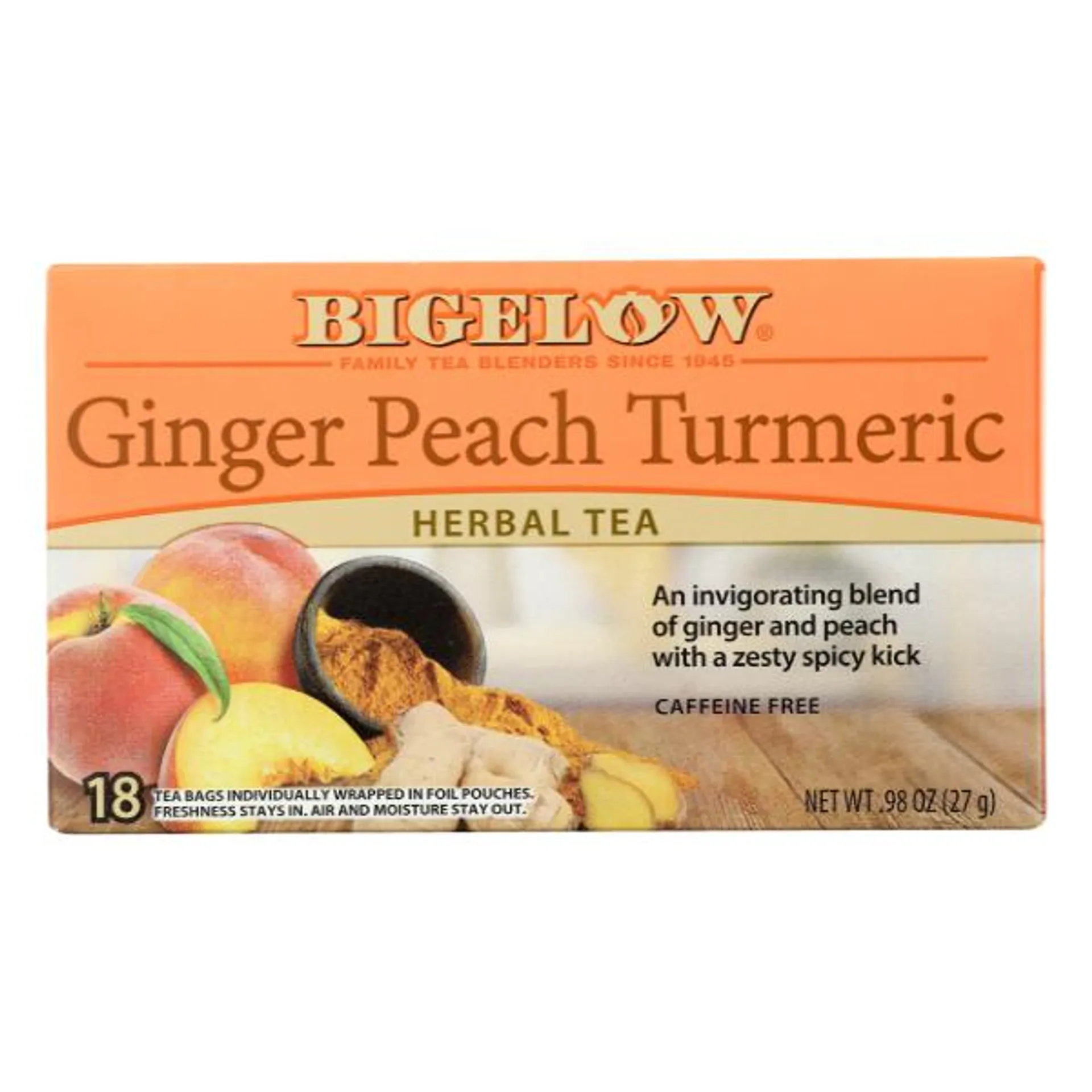 Bigelow Ginger Peach Turmeric Tea 18ct - 0.98 Ounce