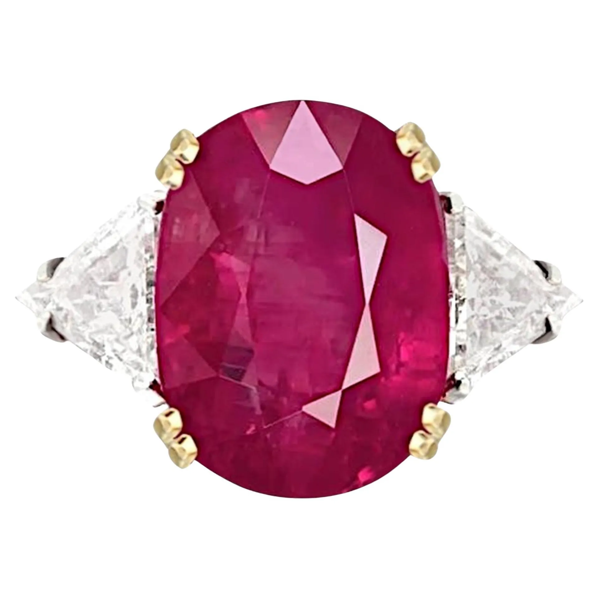 EXCEPTIONAL GRS 6 Carat Burmese No Heat Ruby Solitaire Diamond Ring