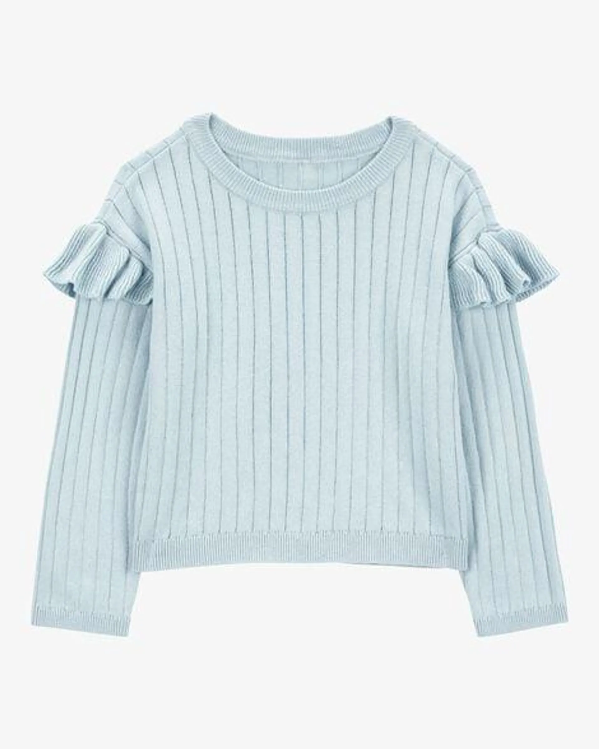 Baby Ribbed Long-Sleeve Sweater - Blue