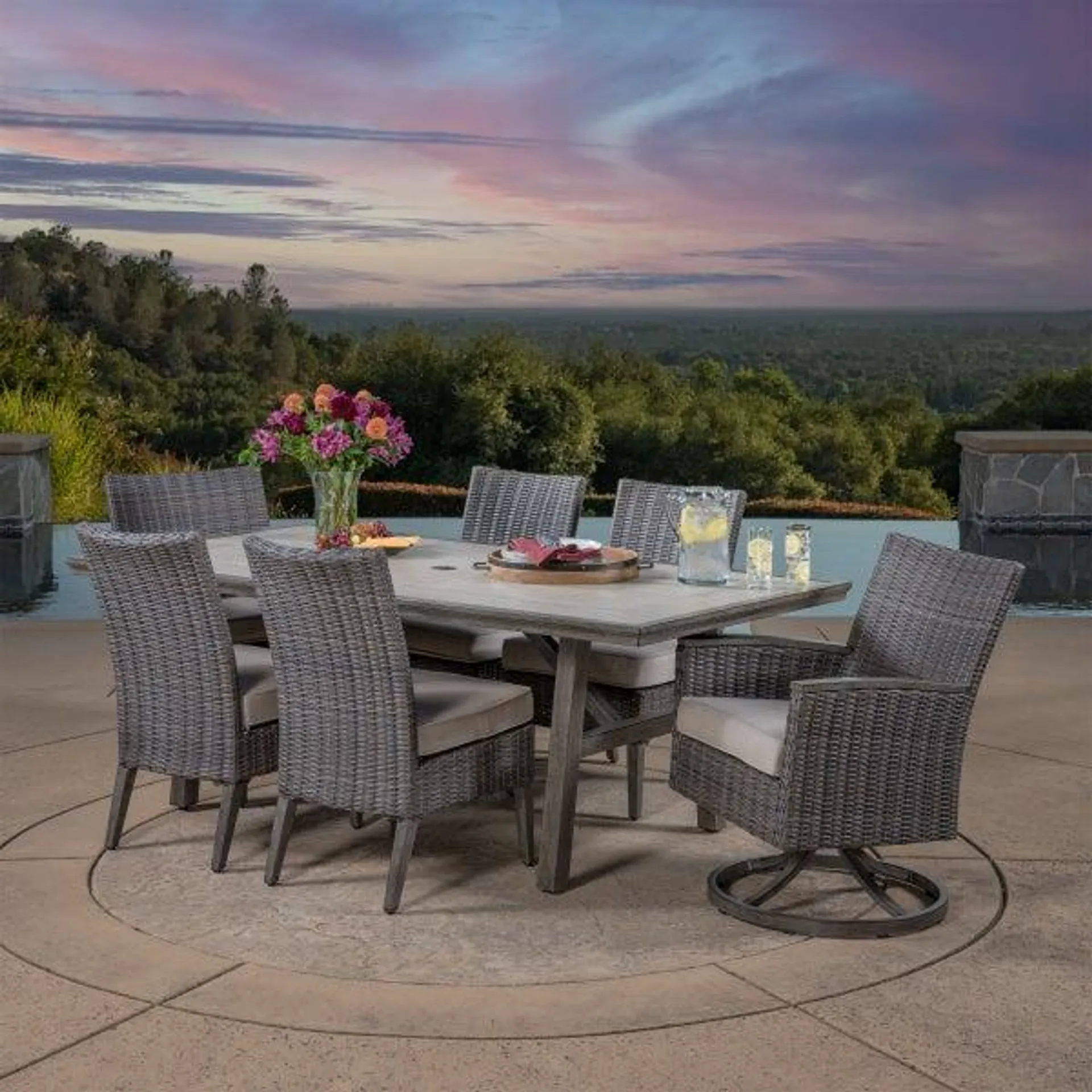 SunVilla Vineyard 7-piece Outdoor Patio Dining Set