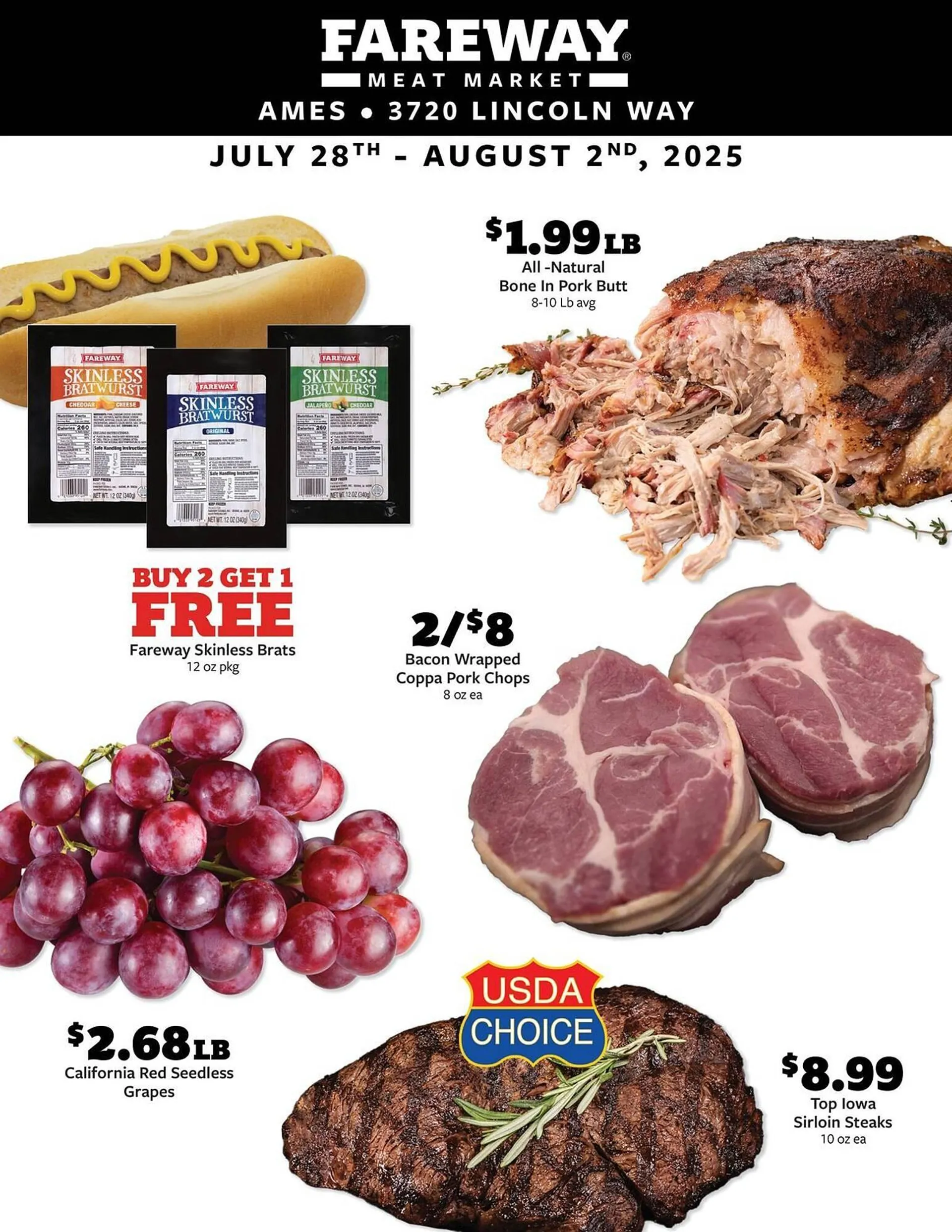 Weekly ad Fareway Weekly Ad from July 28 to August 2 2025 - Page 1