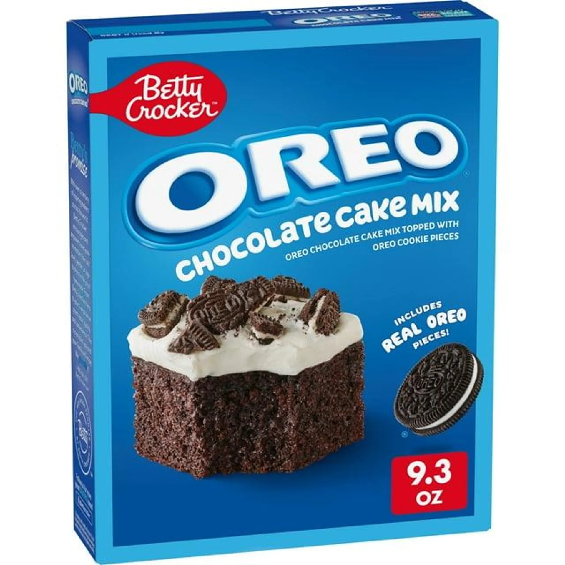 Betty Crocker OREO Chocolate Cake Mix, Baking Mix With OREO Cookie Pieces, 9.3 oz