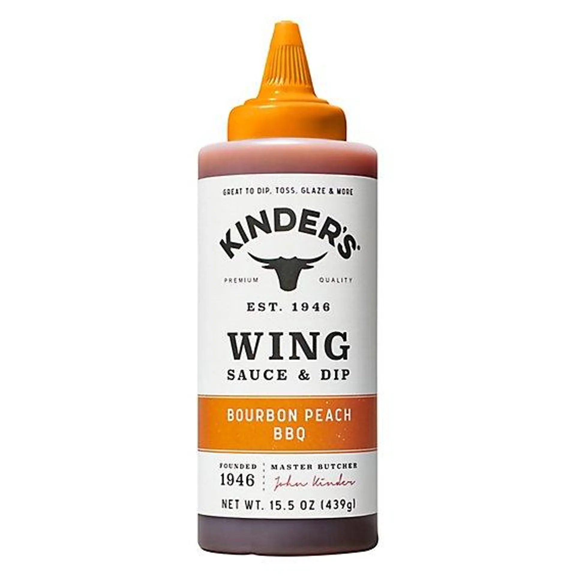 Kinders Bourbon Peach Barbeque Wing Sauce - 15.5 Oz