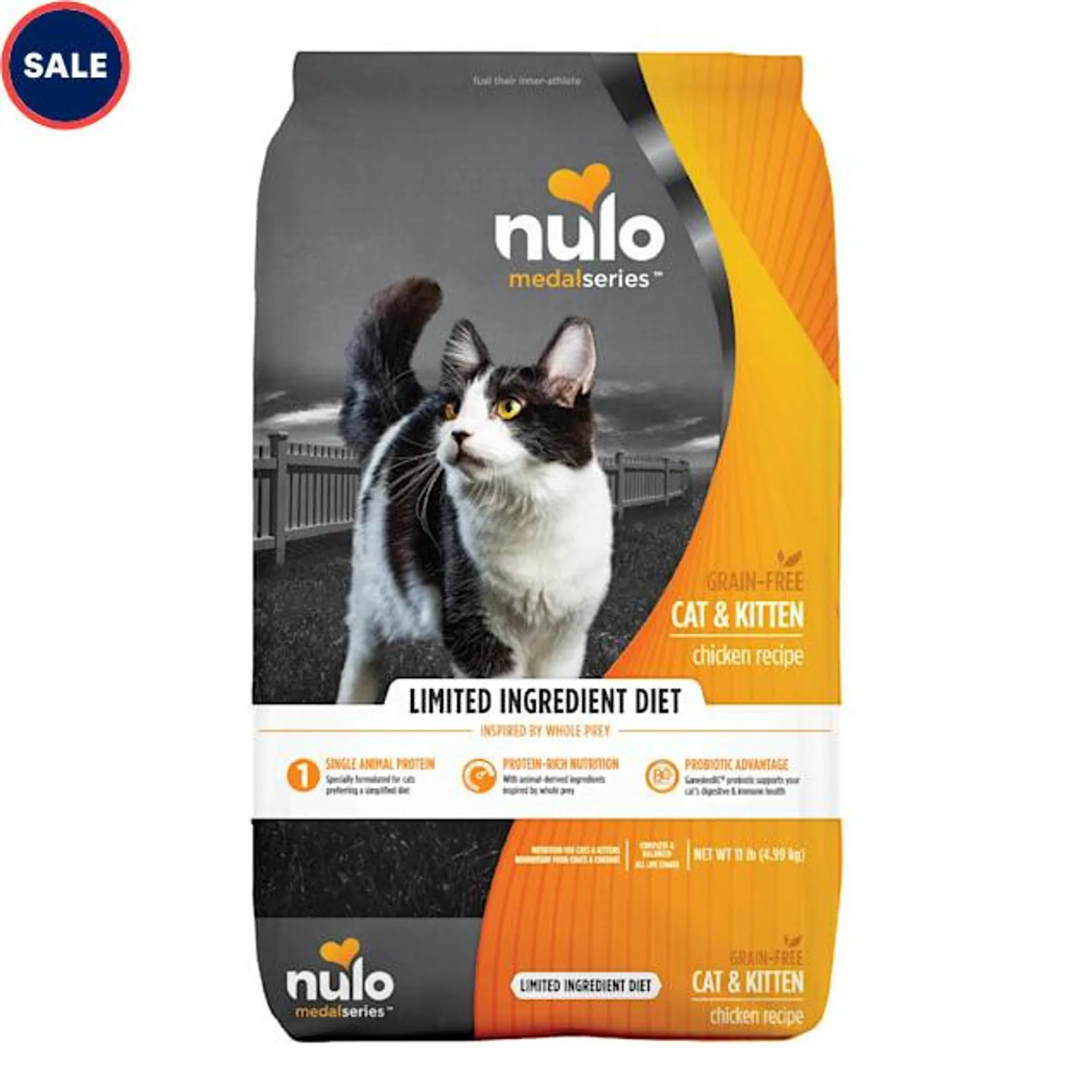 Nulo MedalSeries Grain-Free Chicken Dry Cat & Kitten Food, 11 lbs.