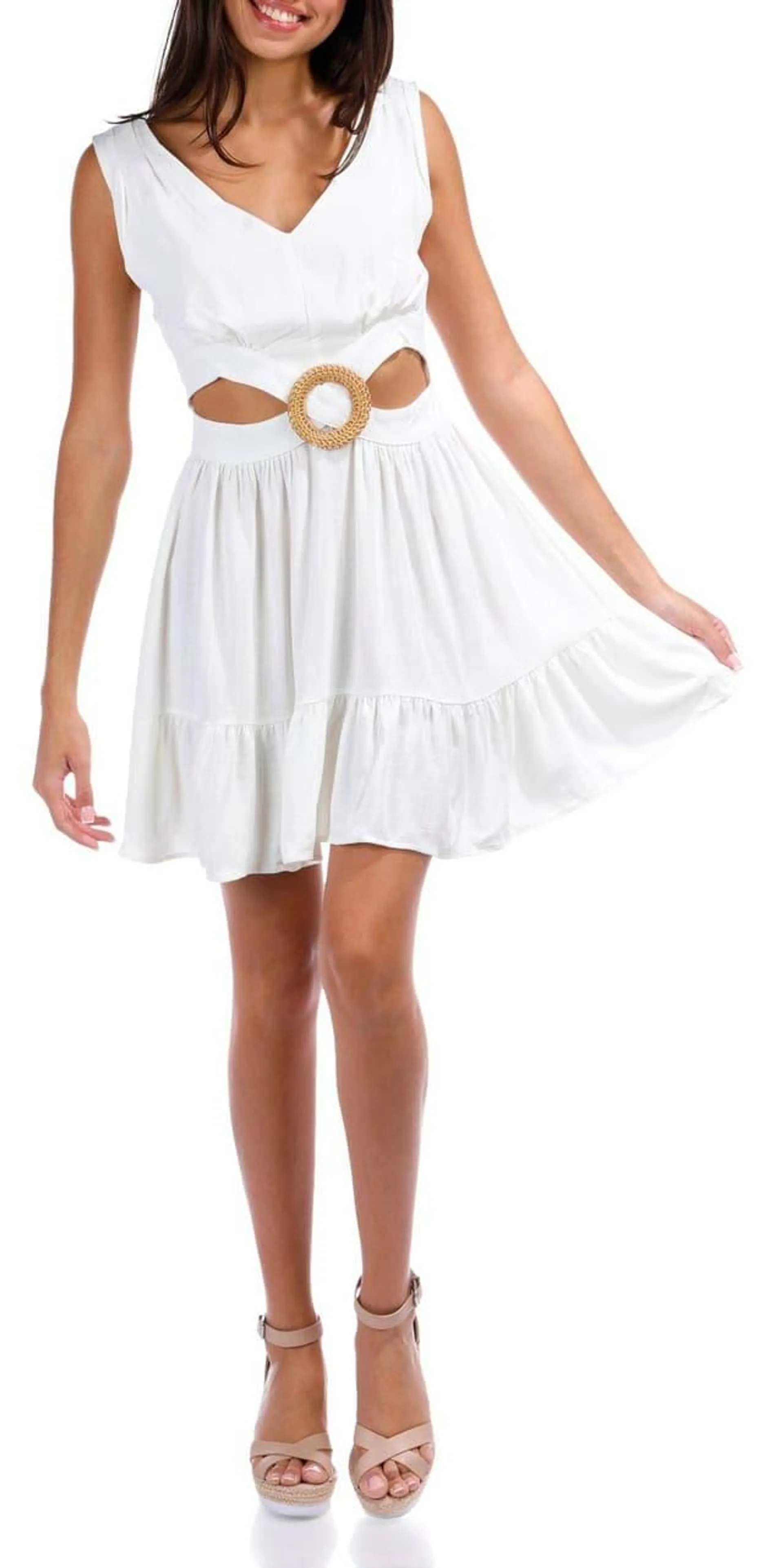 Vintage Havana Juniors Sleeveless Cut Out Mini Dress