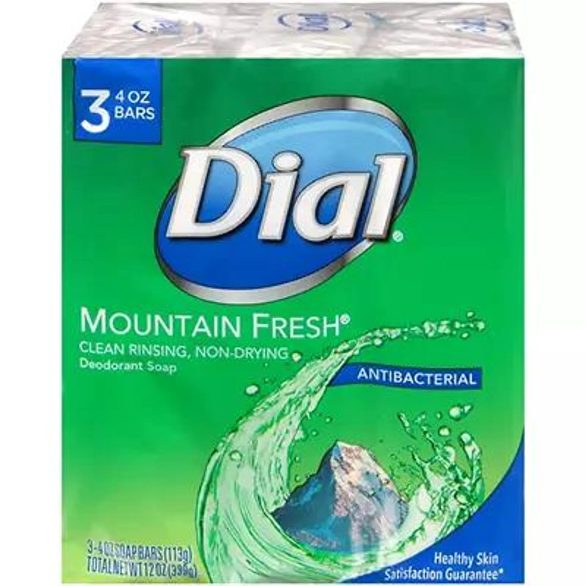 Mountain Fresh 4-Oz. Deodorant Antibacterial Soap Bars, 3-Pack